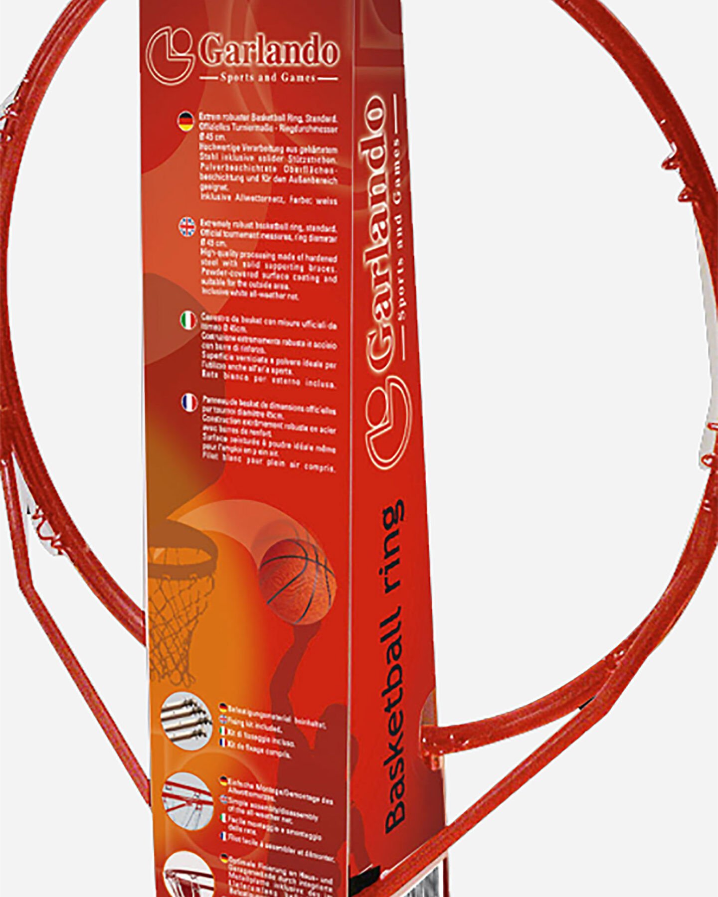 Canestro tabellone basket GARLANDO CANESTRO - Rosso - 1 | Cisalfa Sport