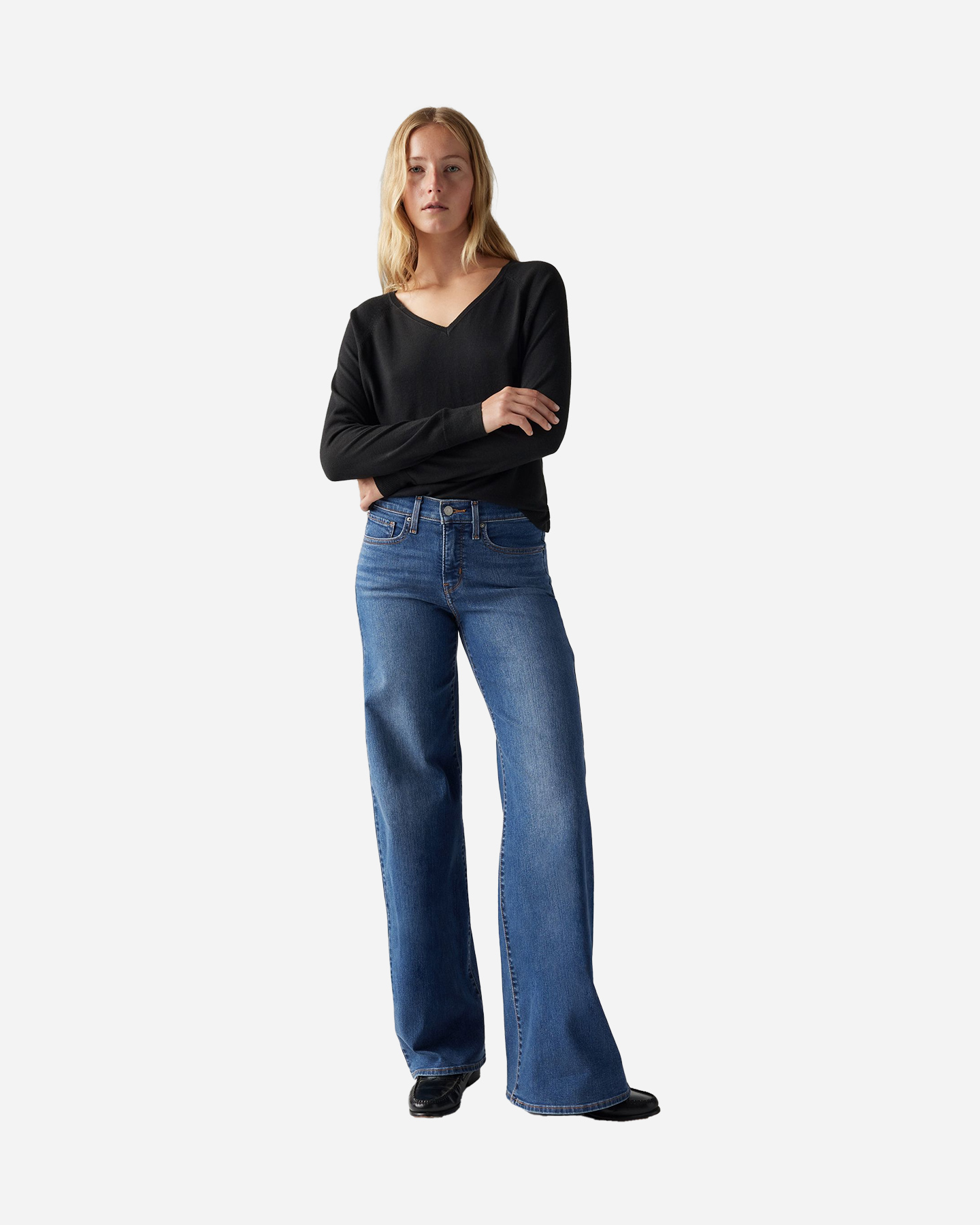 Jeans LEVI'S SHAPING WIDE LEG 318 L32 W - Blu - 3 | Cisalfa Sport