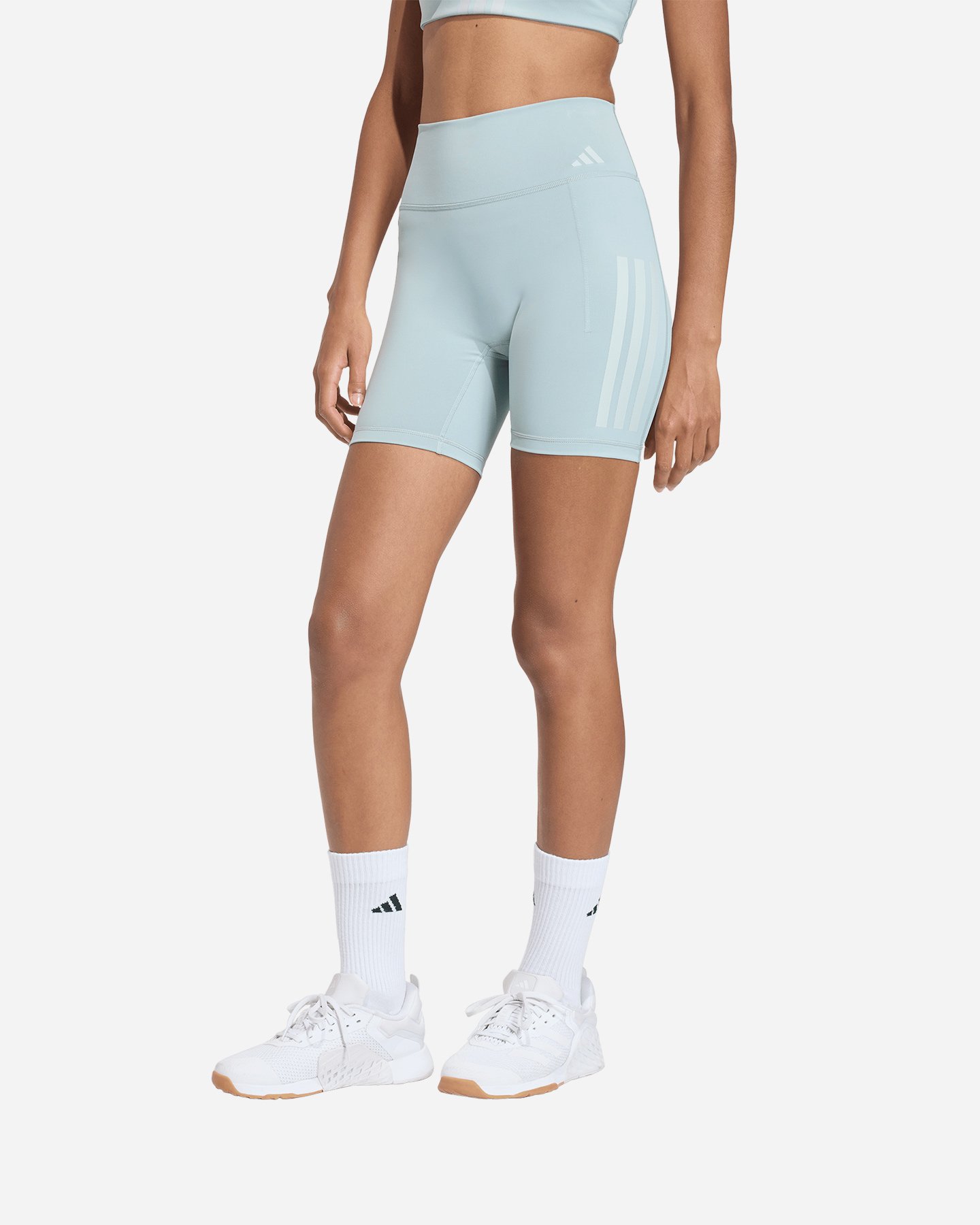 Short training ADIDAS OPTIMEWORKOUT 3STRIPES W - Verde - 2 | Cisalfa Sport