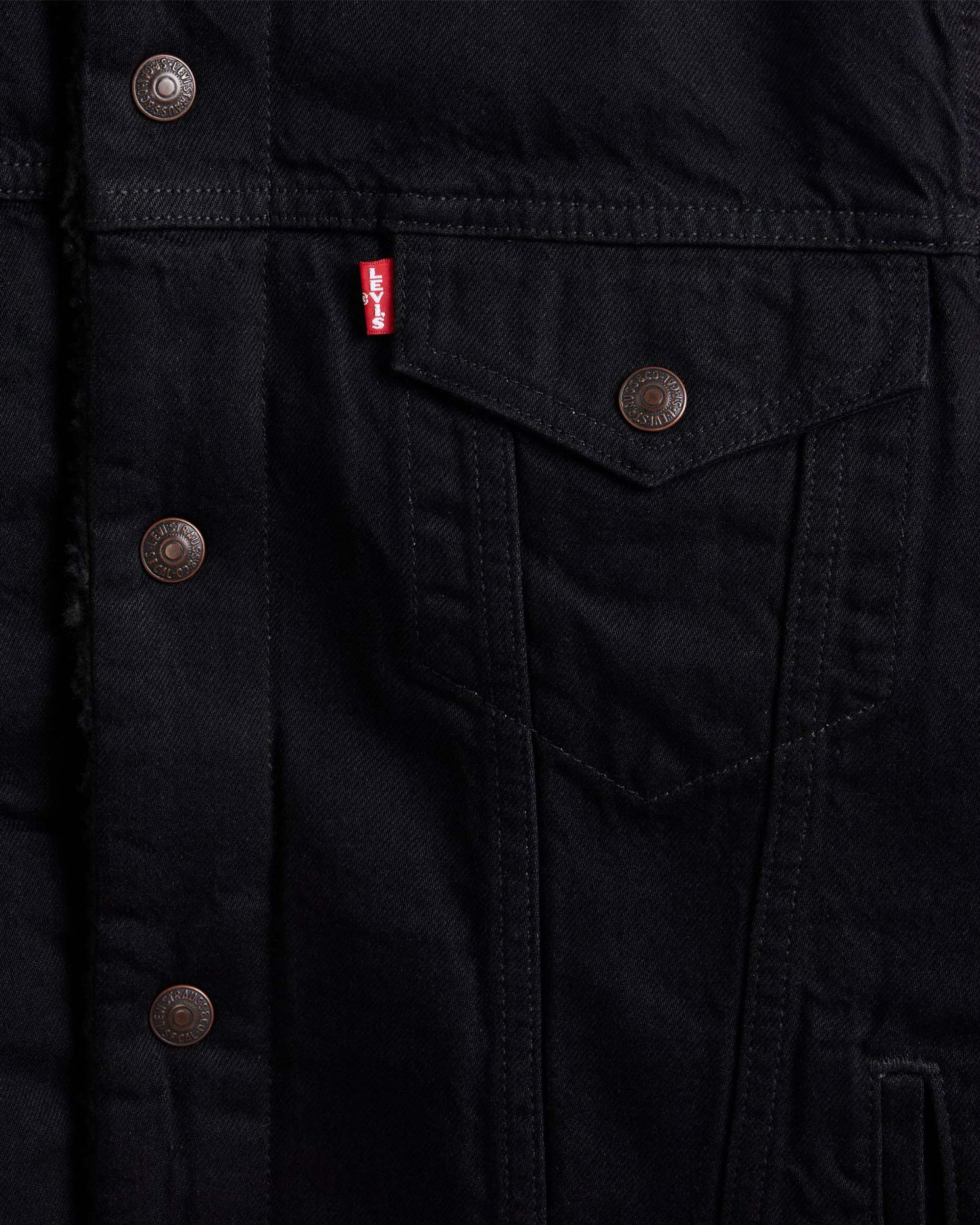 Giubbotto LEVI'S DENIM SHERPA M - Nero - 5 | Cisalfa Sport