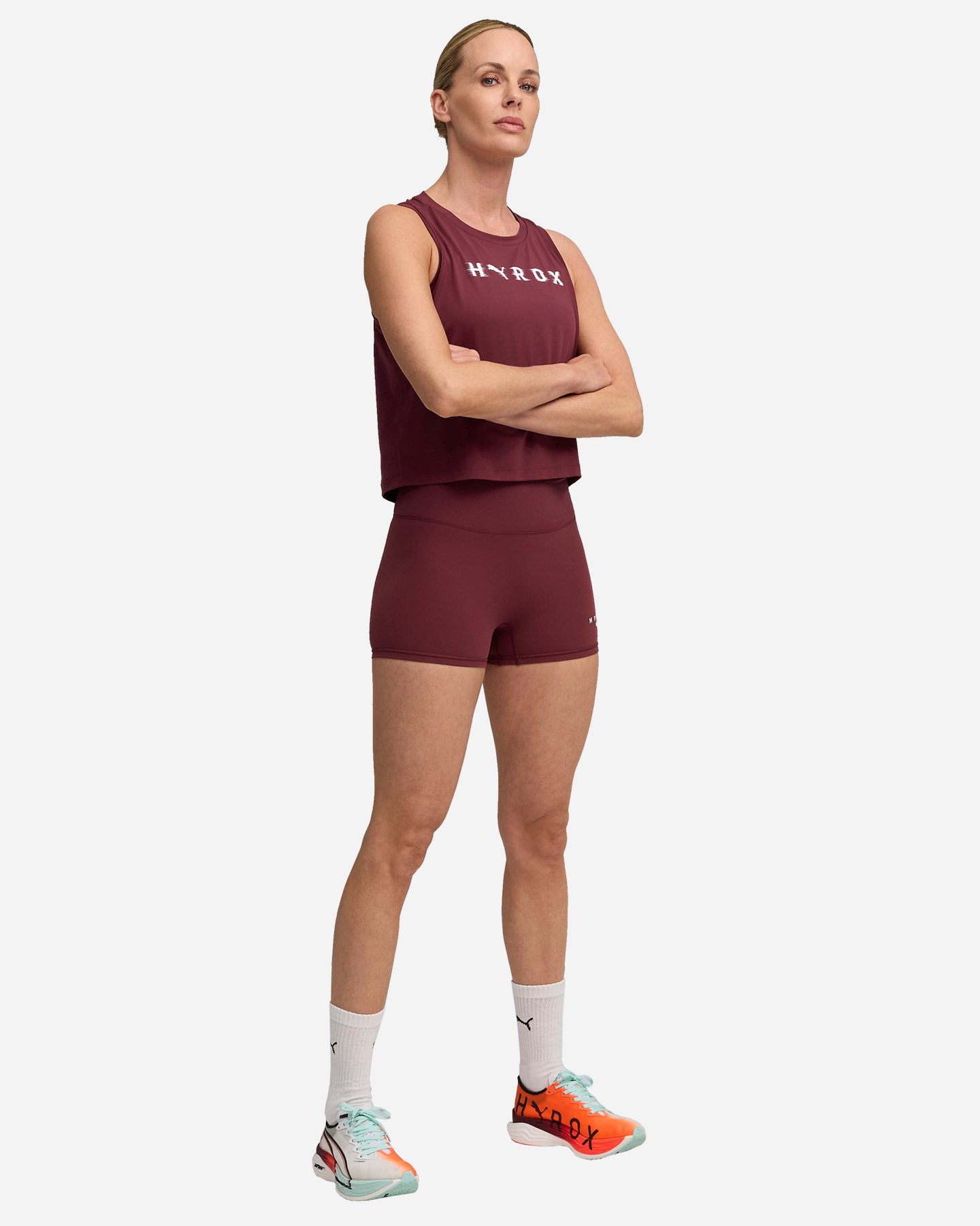 Short training PUMA HYROX SHAPELUXE W - Rosso - 4 | Cisalfa Sport