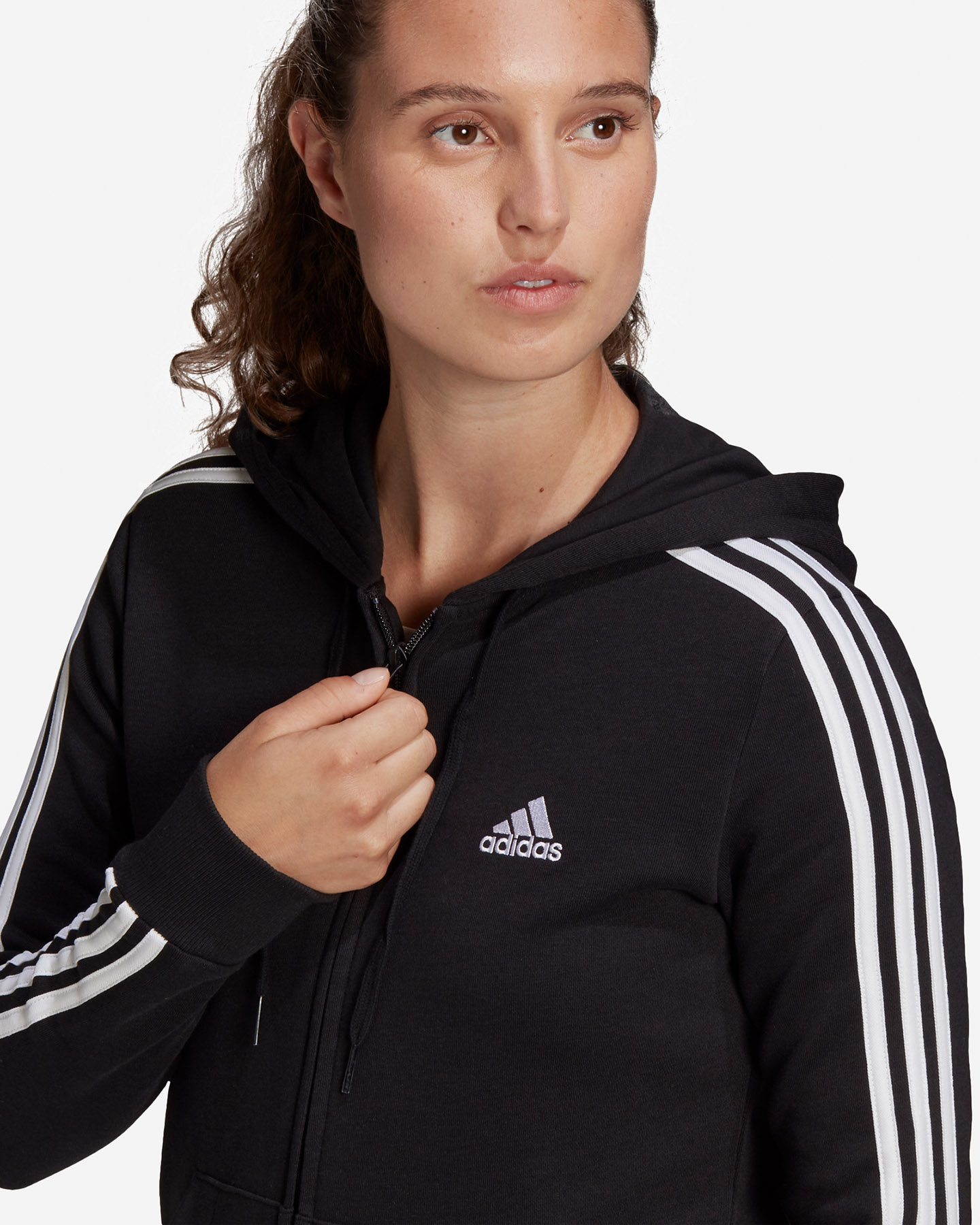 Felpa ADIDAS 3STRIPES ESSENTIALS W - Nero - 5 | Cisalfa Sport