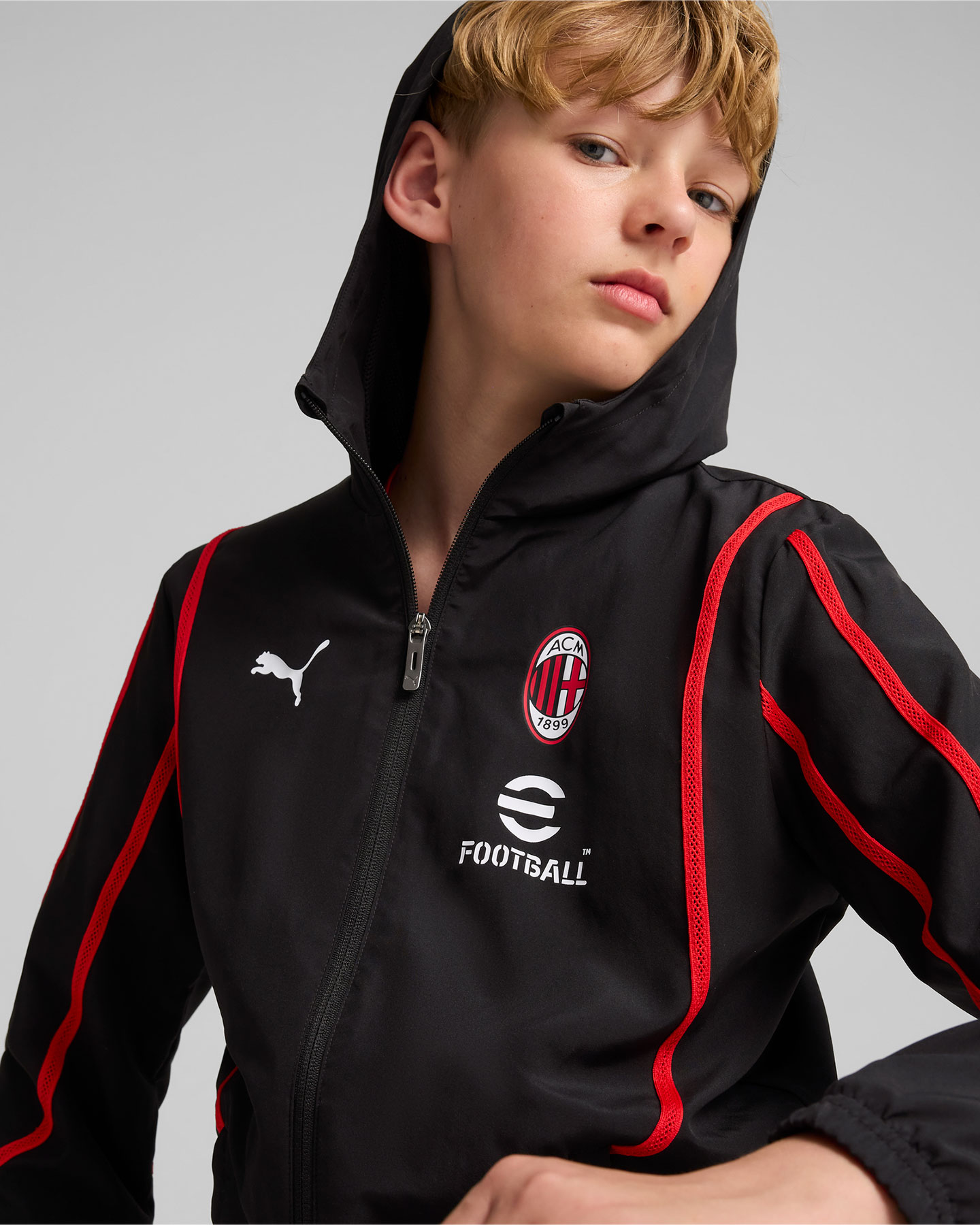 Abbigliamento calcio ufficiale PUMA MILAN PREMATCH JR - Nero - 4 | Cisalfa Sport