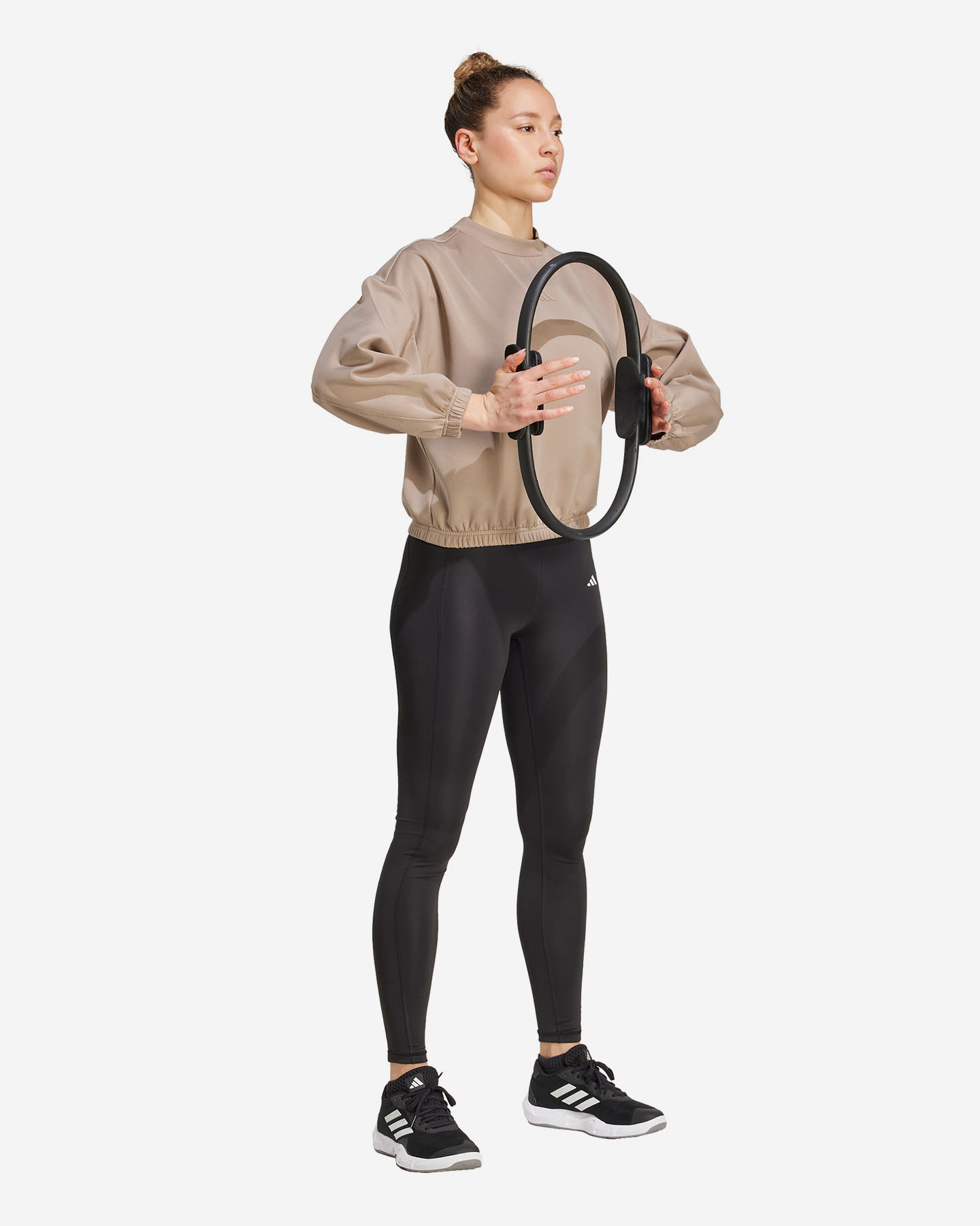 Felpa training ADIDAS YOGA CREW COVER-UP W - Marrone - 3 | Cisalfa Sport