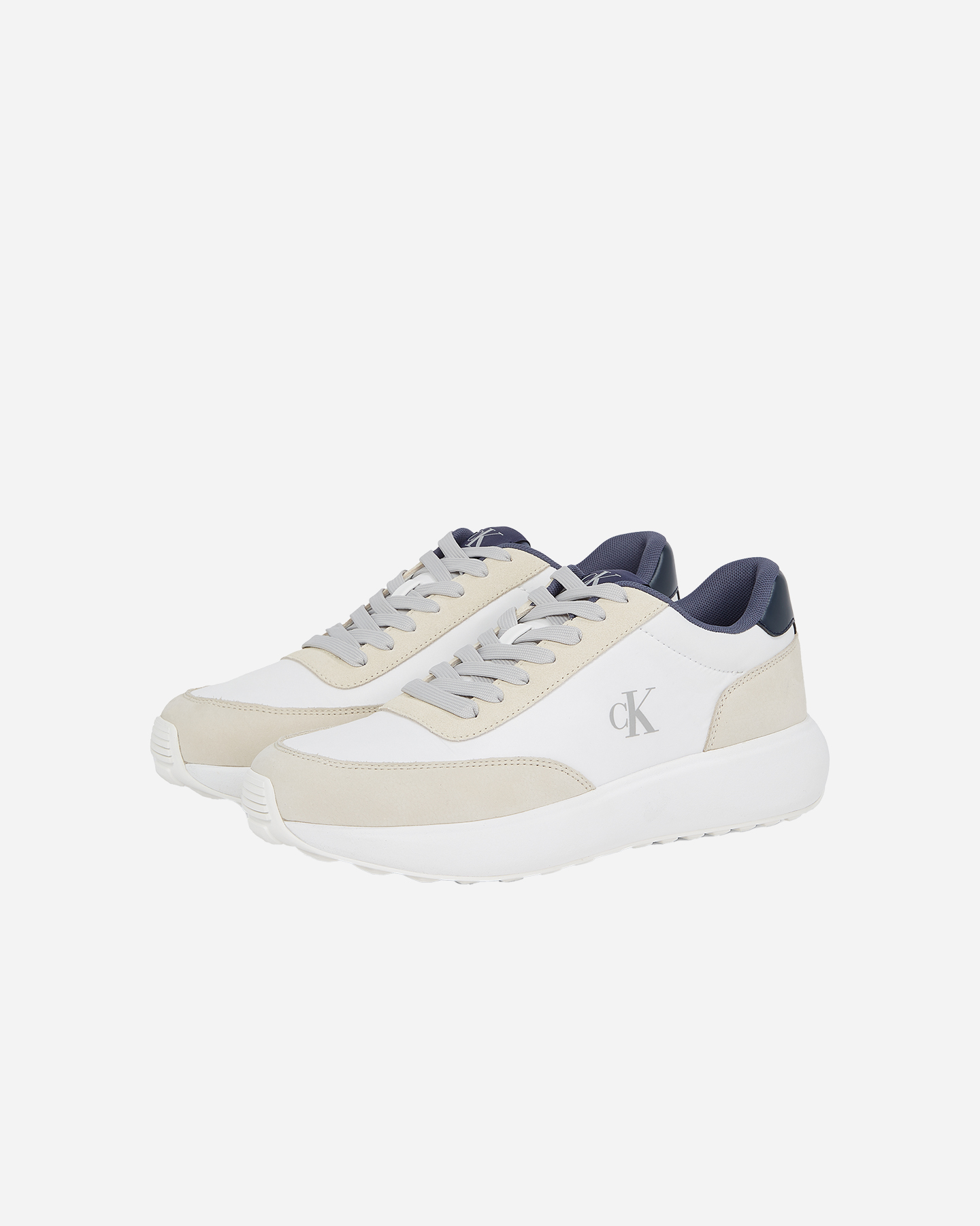 Scarpe sneakers CALVIN KLEIN JEANS ATHLEISURE RUNNER LACEUP MIX M - Bianco - 1 | Cisalfa Sport
