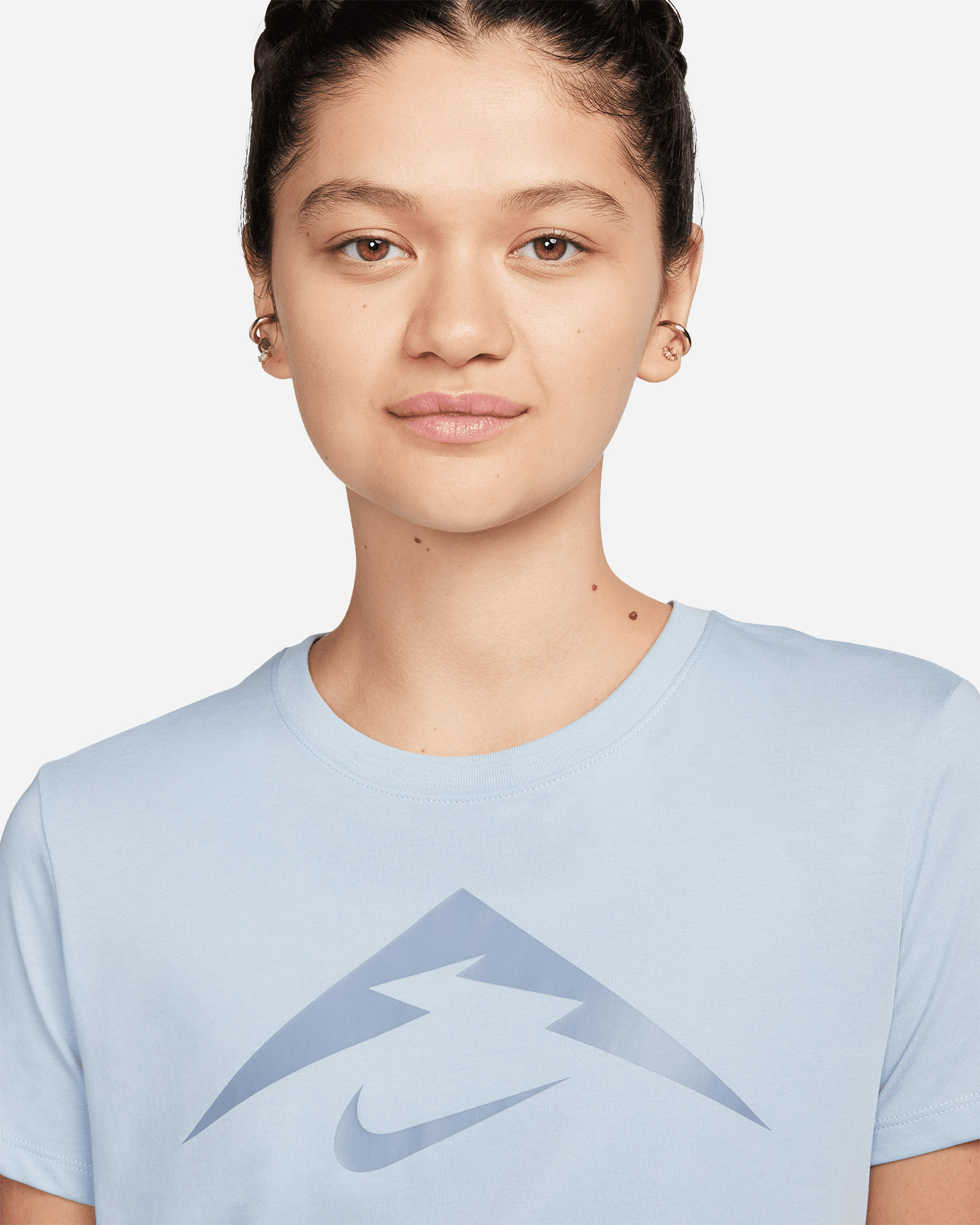 T-shirt running NIKE TRAIL LOGO W - Blu - 2 | Cisalfa Sport