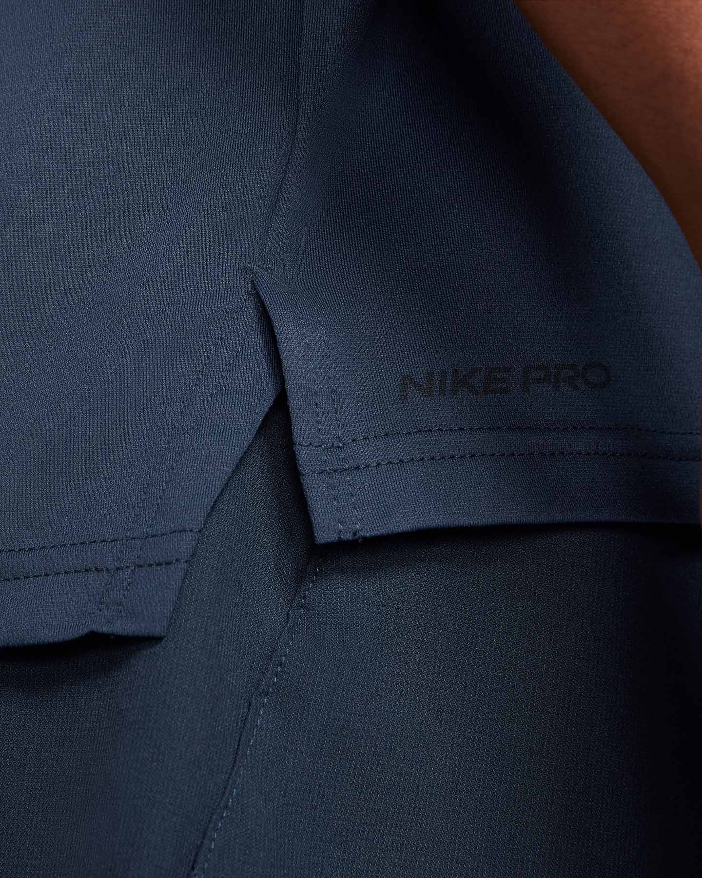 T-shirt training NIKE DRI FIT PRO M - Blu Navy - 4 | Cisalfa Sport