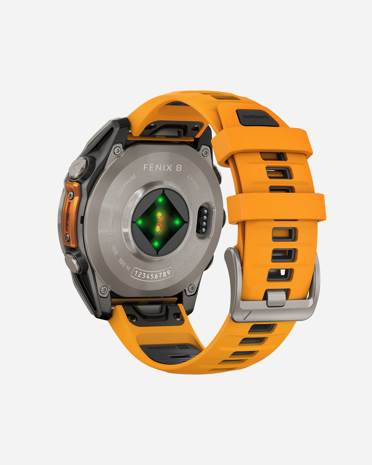 Orologio multifunzione GARMIN FENIX 8 AMOLED 47MM SAPPHIRE  - Arancione - 5 | Cisalfa Sport