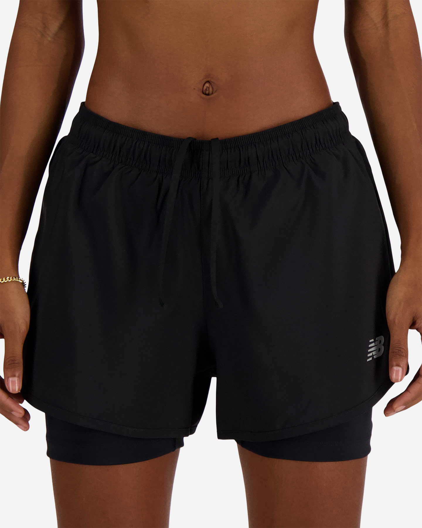 Short running NEW BALANCE SPORT ESSENTIAL 2IN1 W - Nero - 4 | Cisalfa Sport
