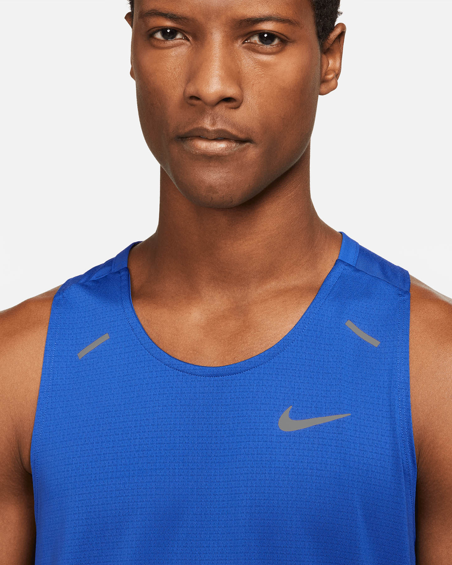 Canotta running NIKE DRI FIT RISE365 M - Blu - 3 | Cisalfa Sport