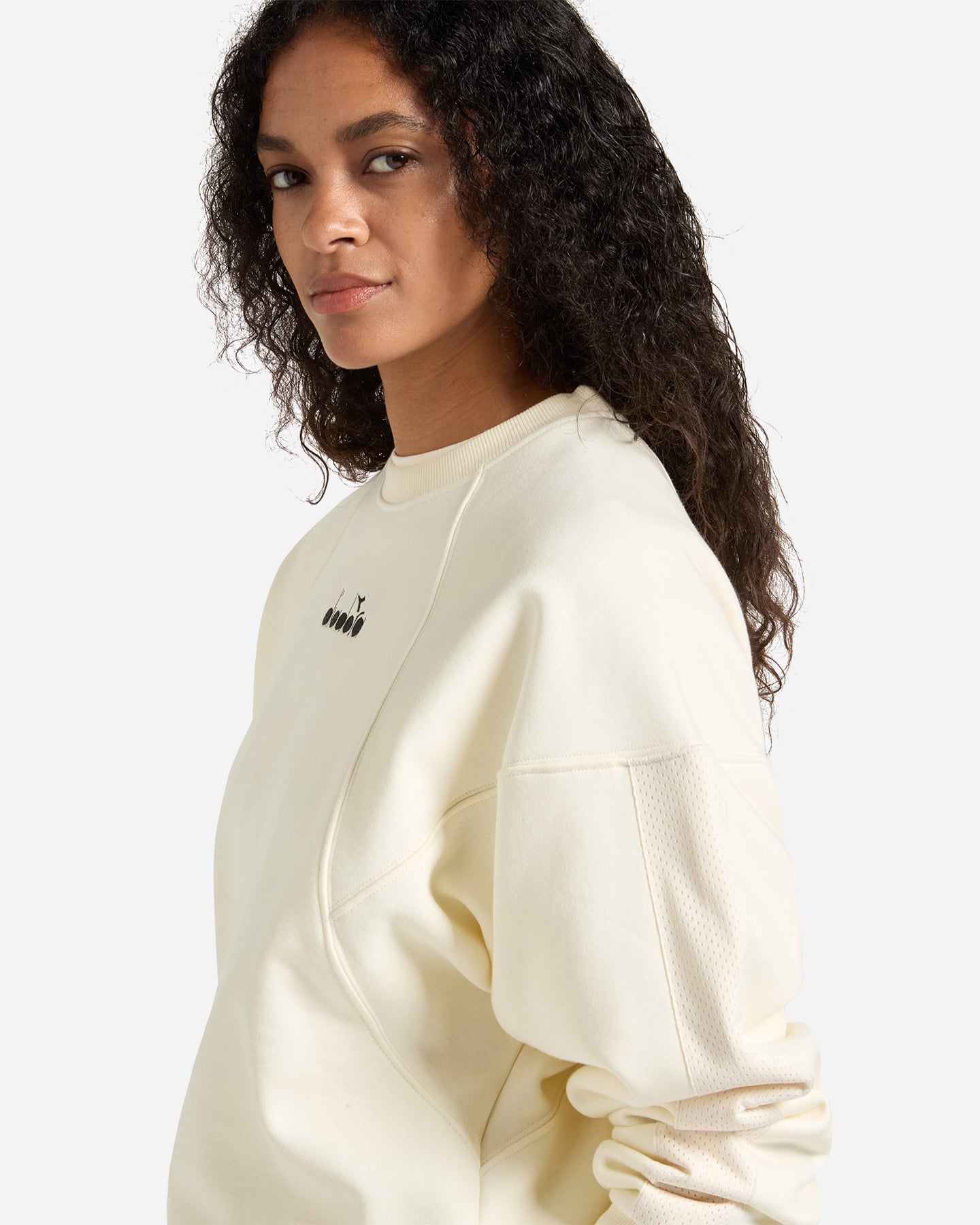 Felpa DIADORA CLASSIC W - Bianco - 4 | Cisalfa Sport