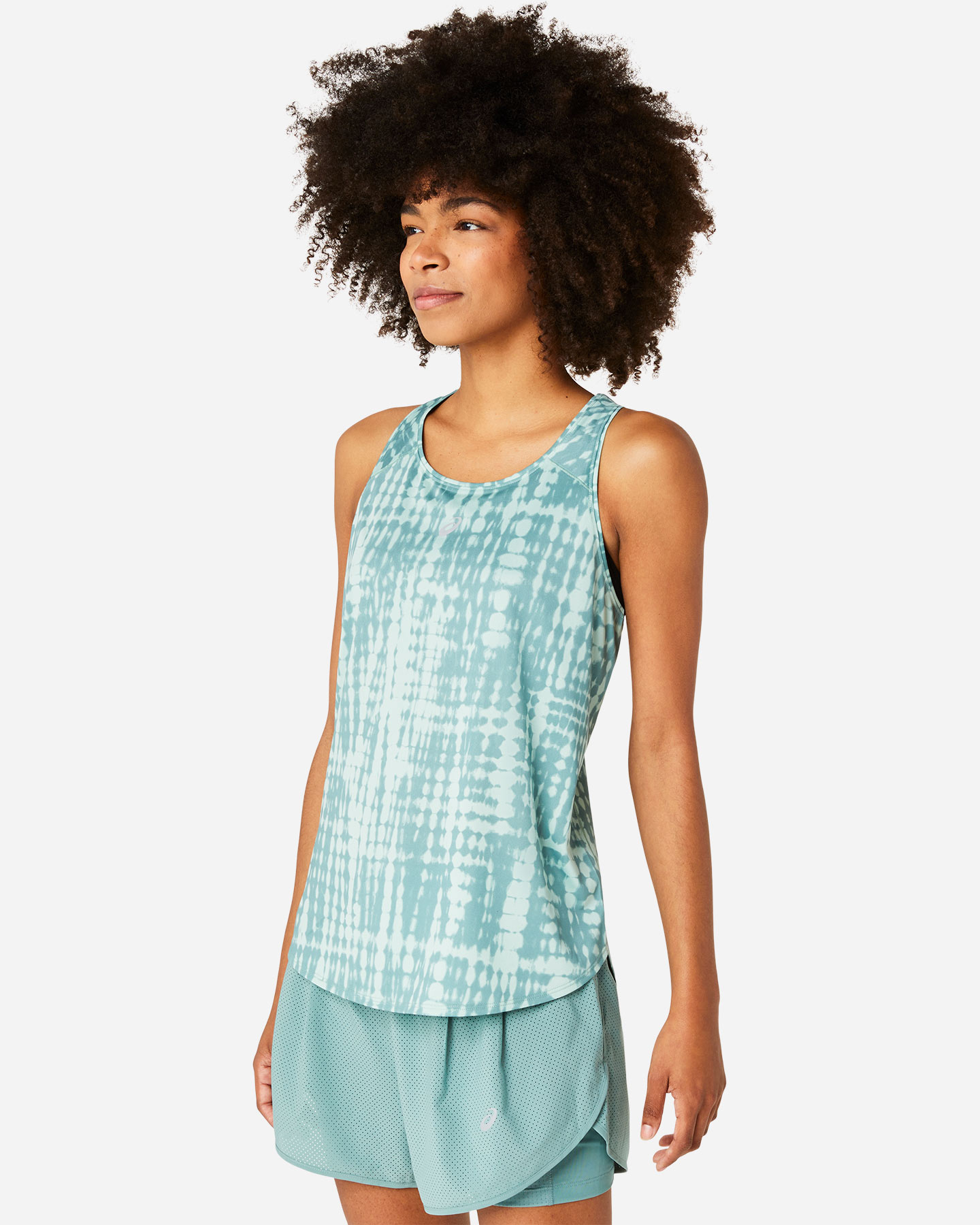 Canotta running ASICS ROAD ALL OVER PRINT W - Verde - 1 | Cisalfa Sport