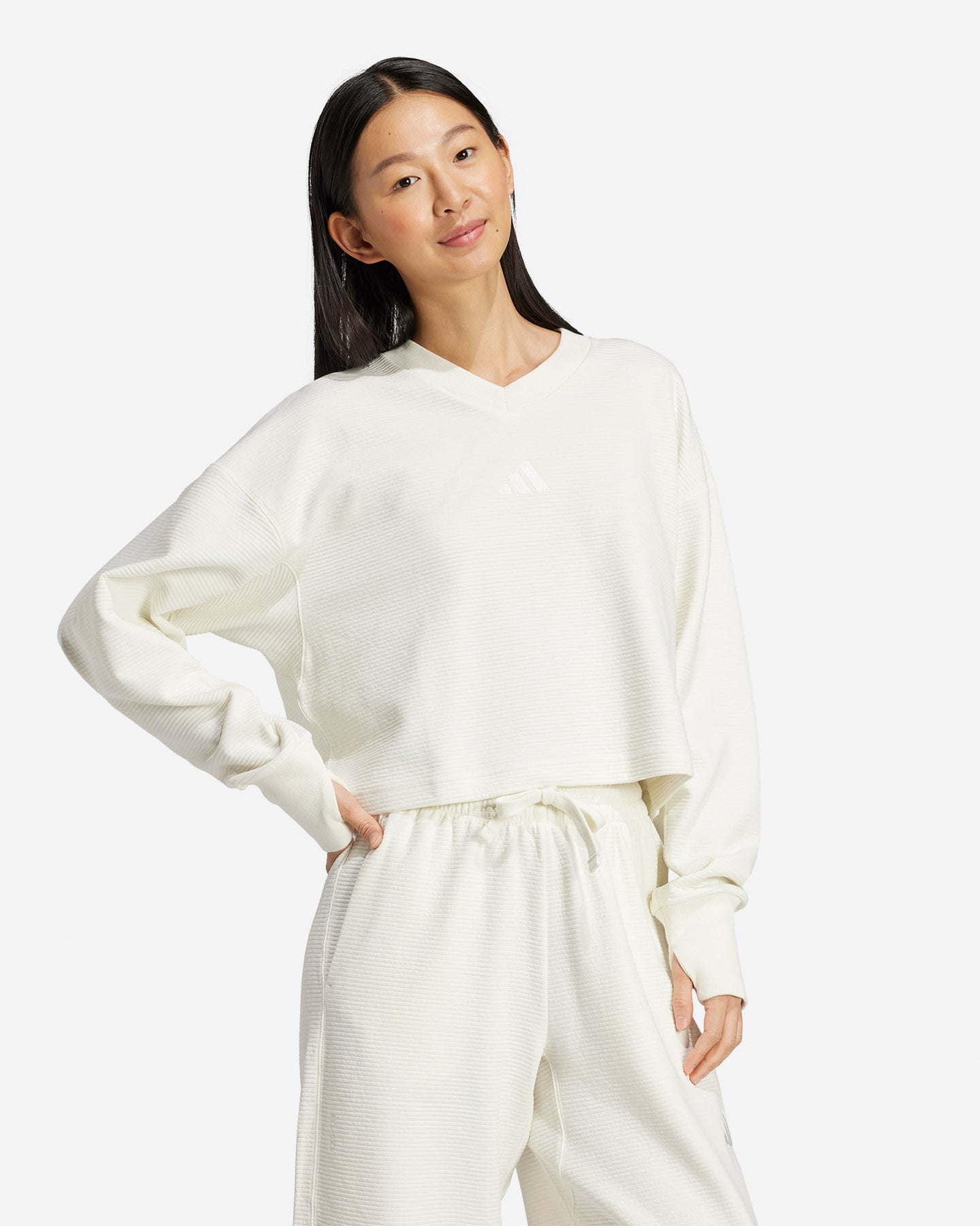 Felpa ADIDAS SMALL LOGO SZN W - Bianco - 1 | Cisalfa Sport