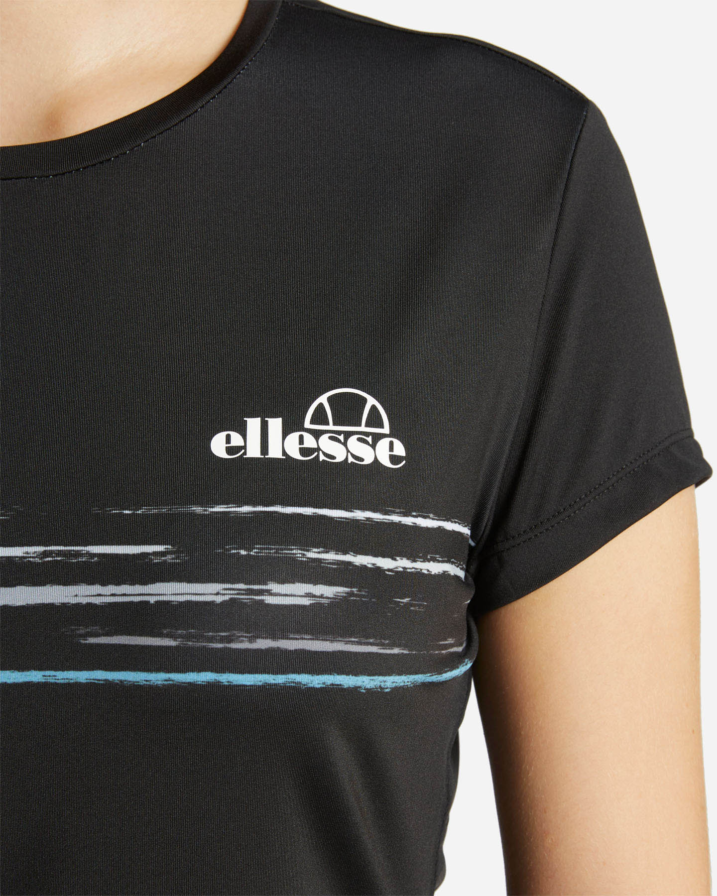 T-shirt tennis ELLESSE FIVE STRIPES W - Nero - 4 | Cisalfa Sport