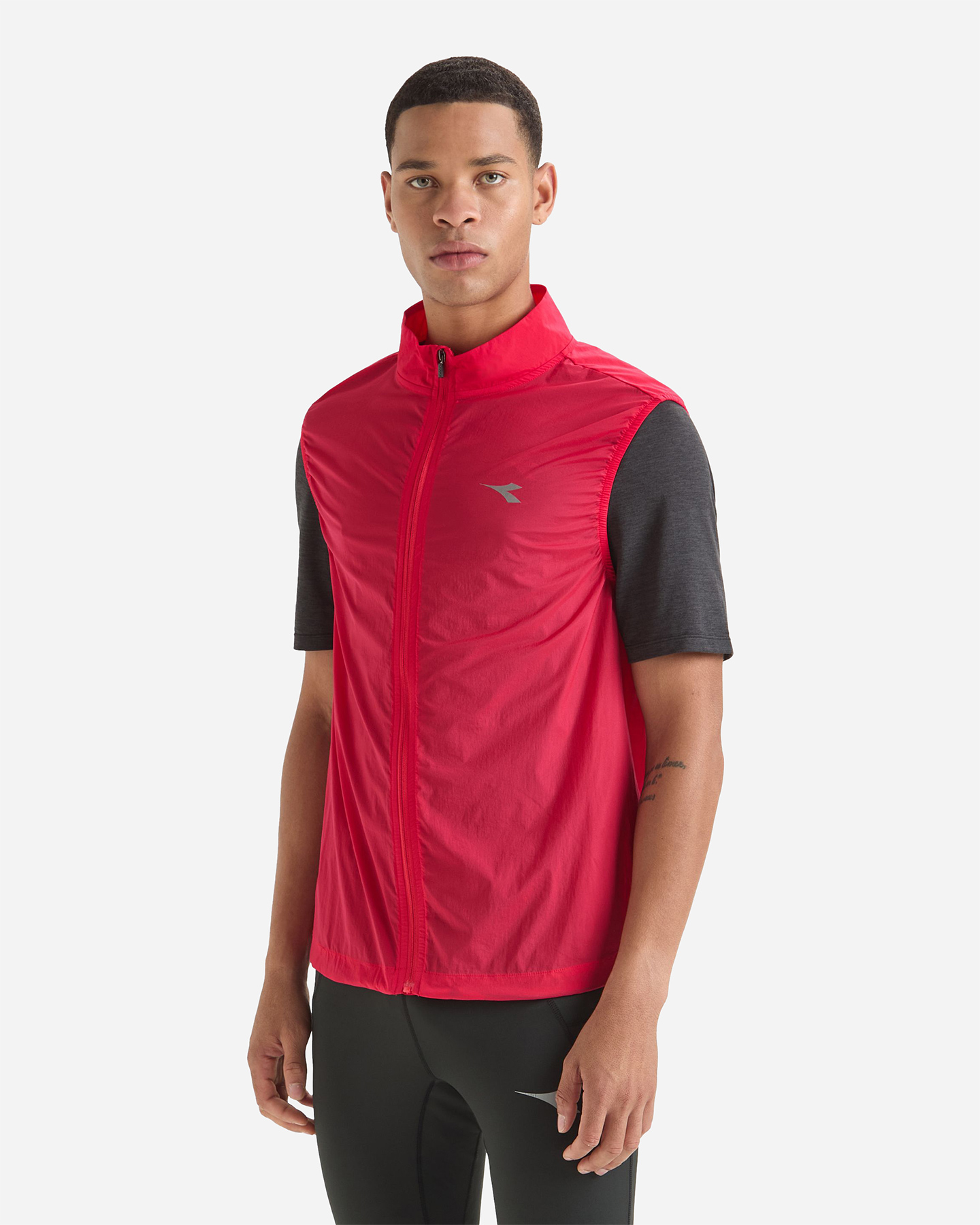 Giacca running DIADORA PACKABLE VEST M - Rosso - 1 | Cisalfa Sport