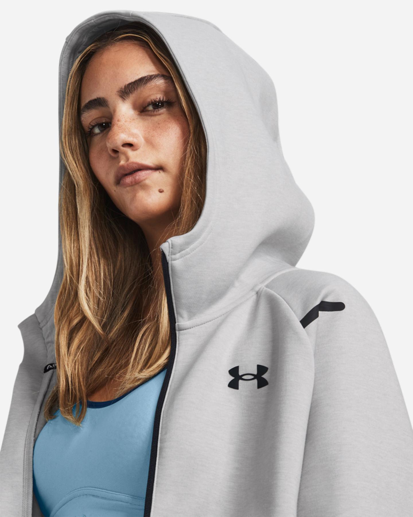 Felpa UNDER ARMOUR UNSTOP W - Grigio - 4 | Cisalfa Sport