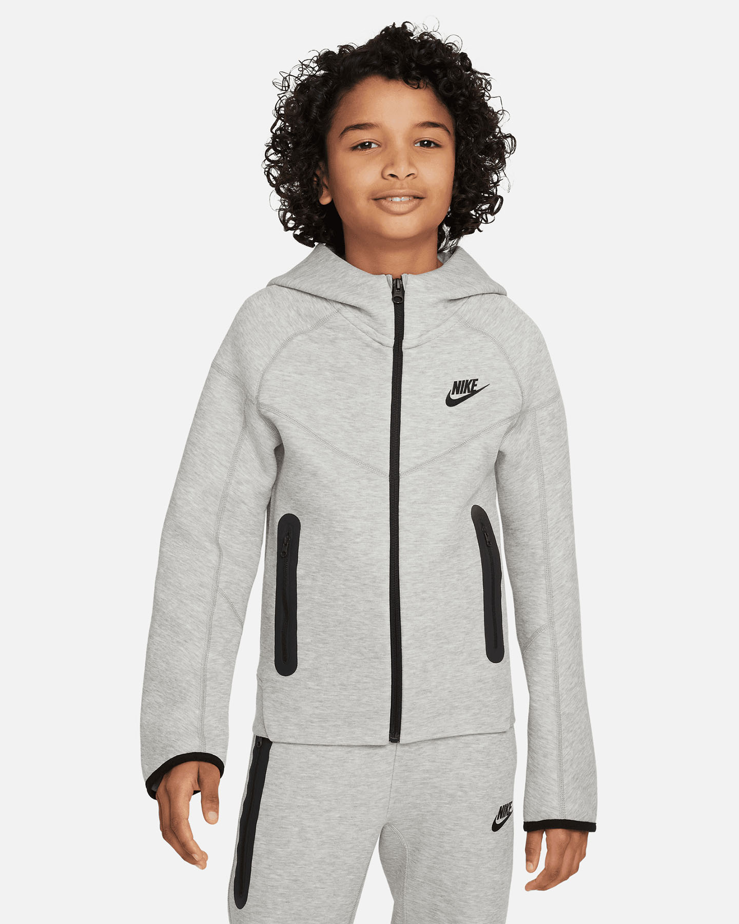 Felpa NIKE TECH FLEECE JR - Grigio - 0 | Cisalfa Sport