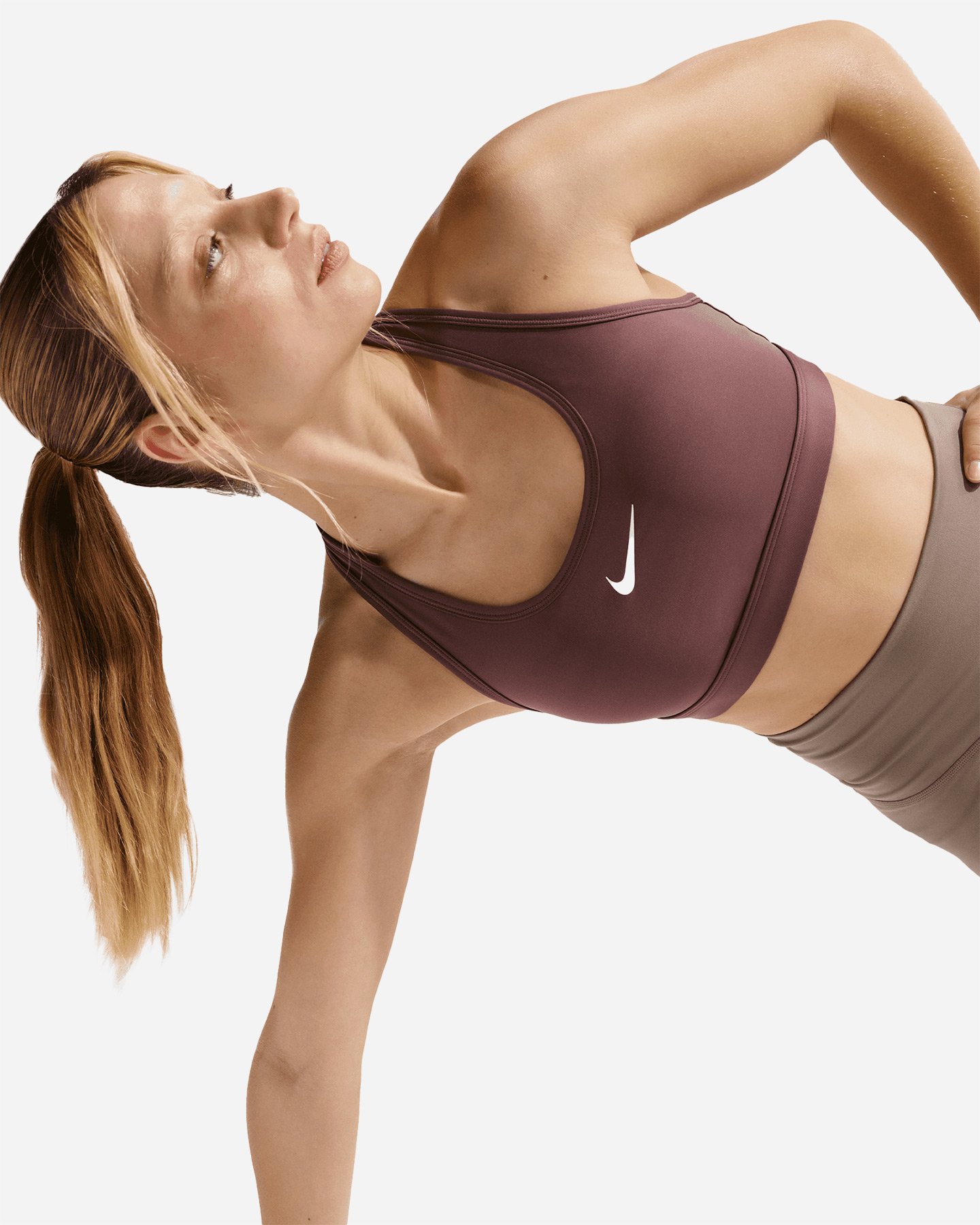 Bra training NIKE SWOOSH SMALL LOGO W - Marrone - 5 | Cisalfa Sport