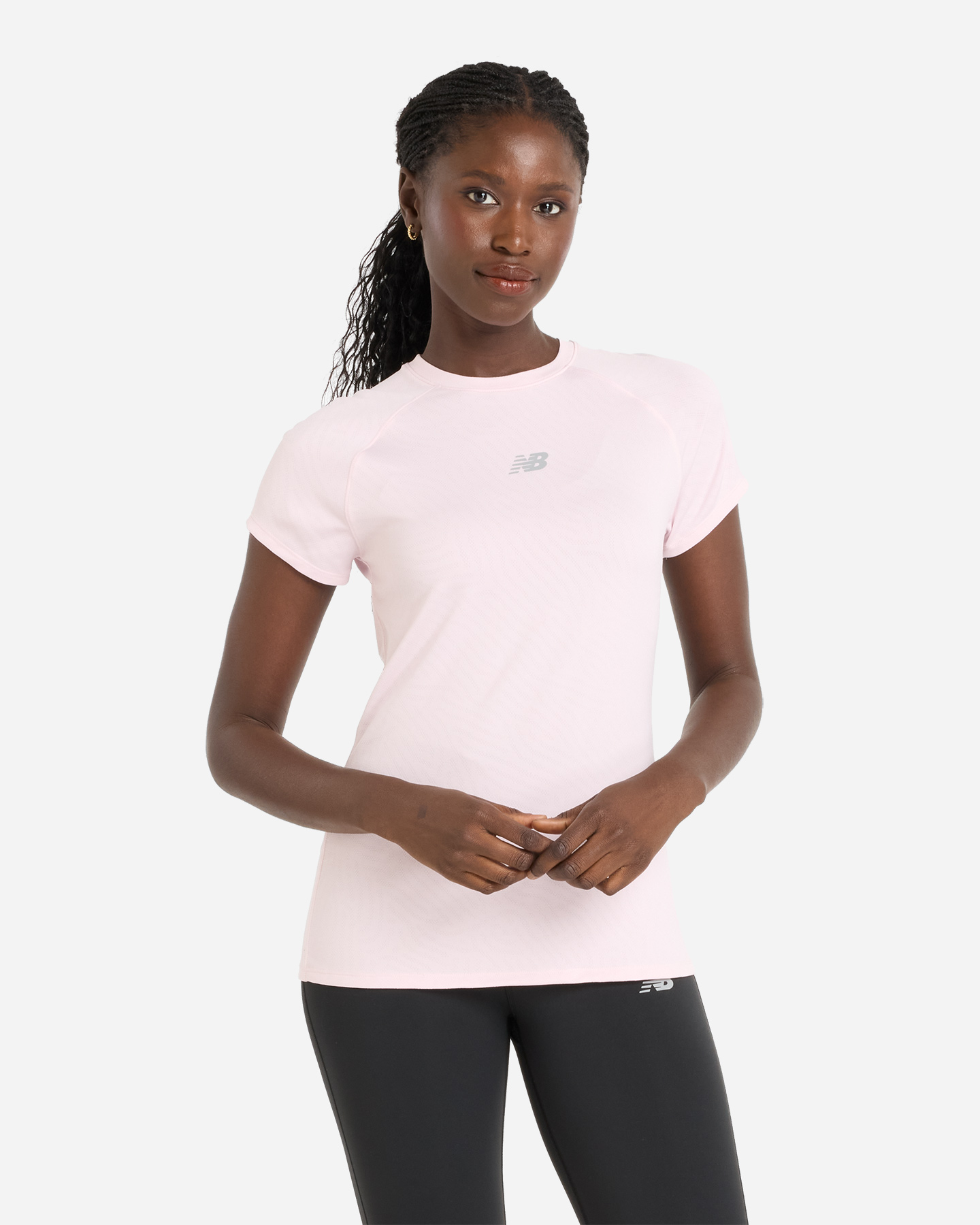 T-shirt running NEW BALANCE JACQUARD W - Rosa - 0 | Cisalfa Sport