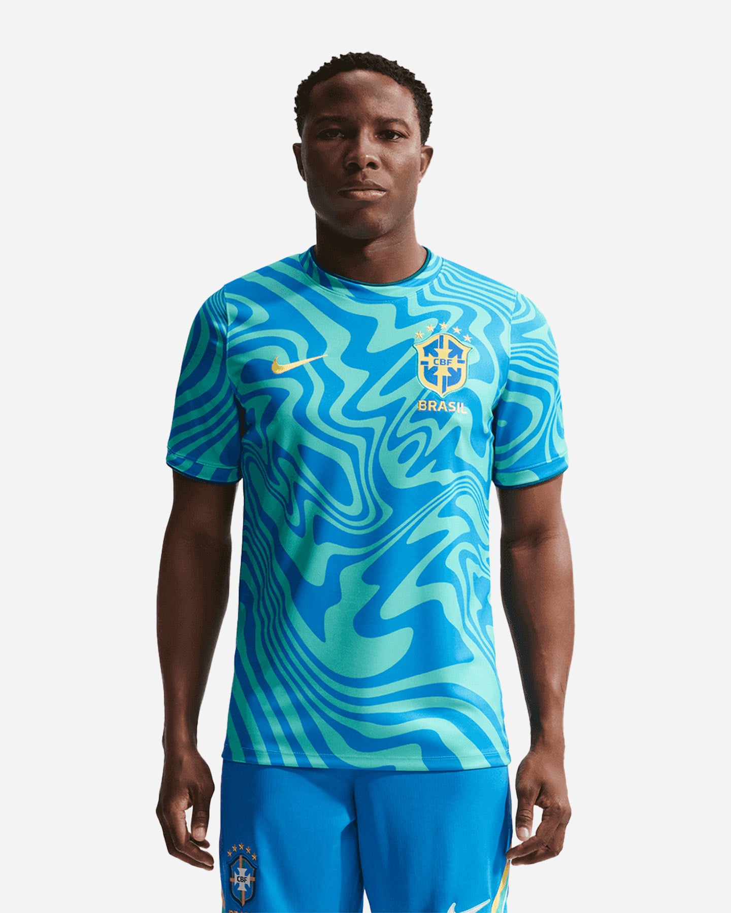 Nike Brasile 26 Prematch M - Abbigliamento Calcio Ufficiale - Uomo - Color Mix