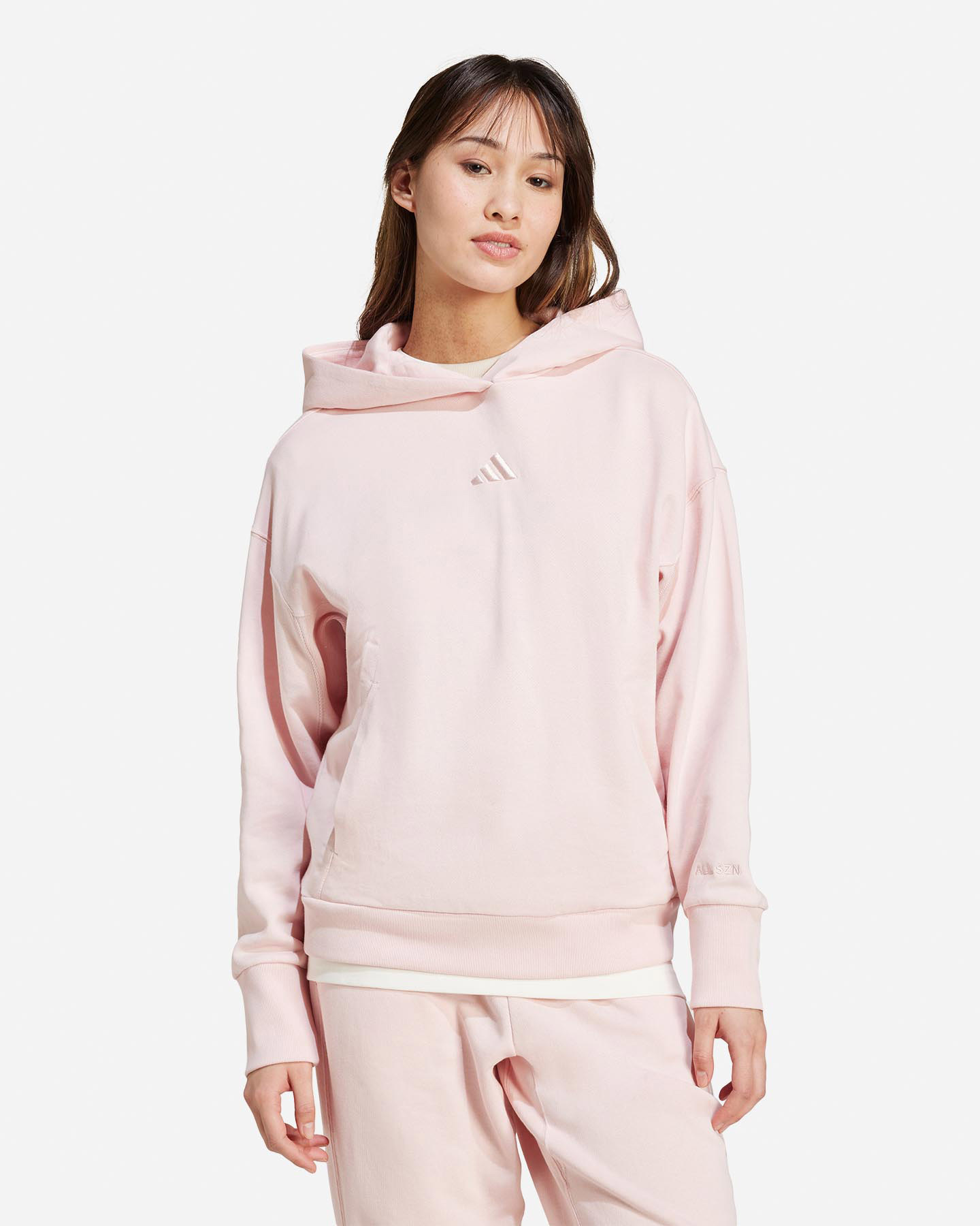 Felpa ADIDAS 3STRIPES SZN W - Rosa - 1 | Cisalfa Sport