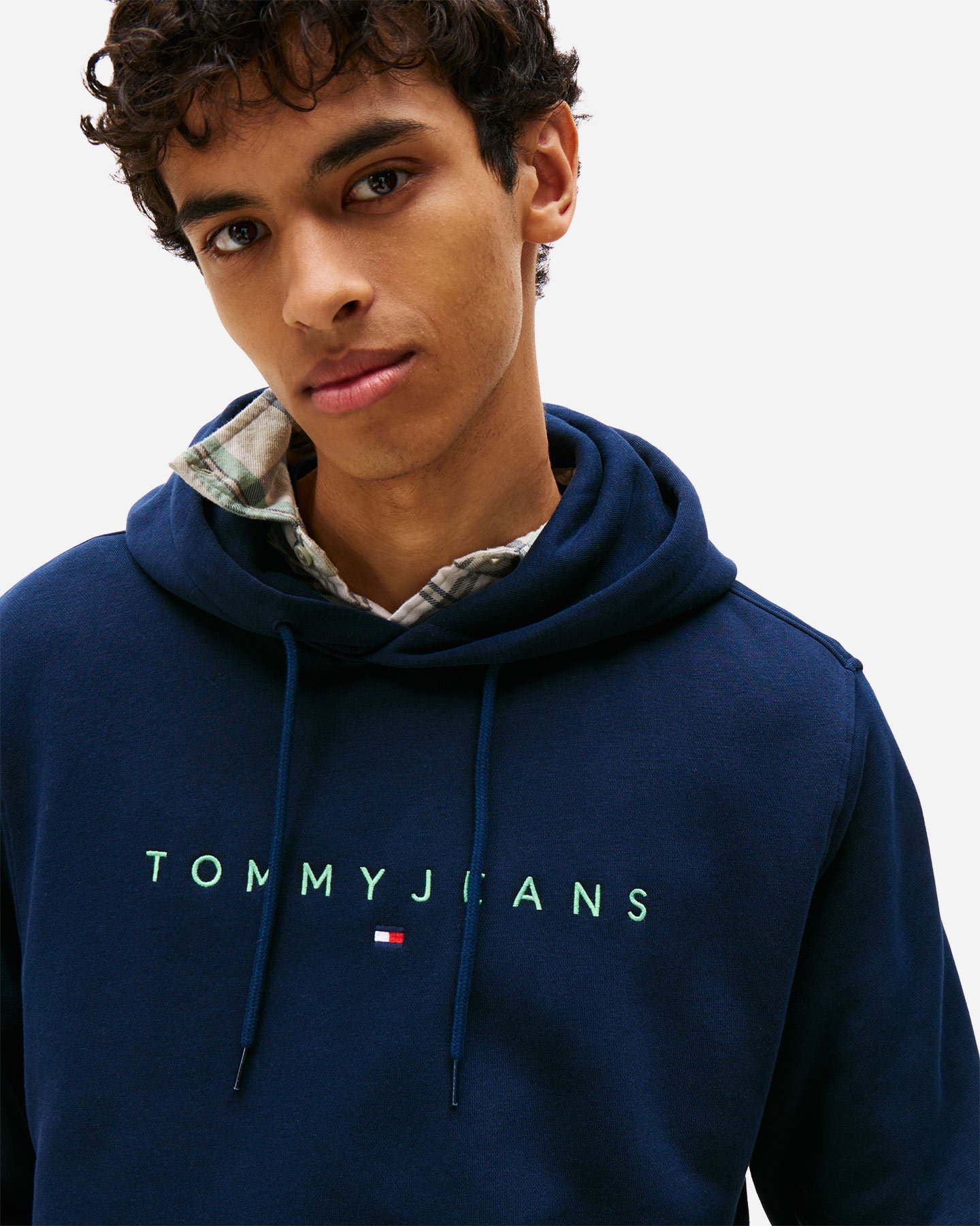 Felpa TOMMY HILFIGER LINEAR LOGO M - Blu - 4 | Cisalfa Sport