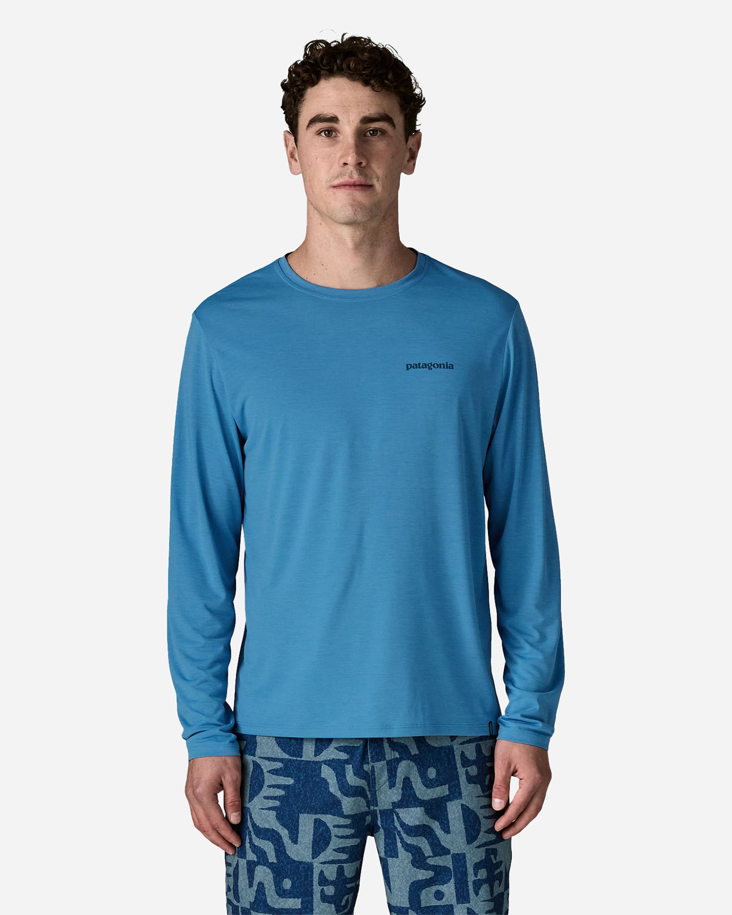 Patagonia Cap Cool Daily Boardshort Logo M - Maglia Intimo Tecnico - Uomo - Blu