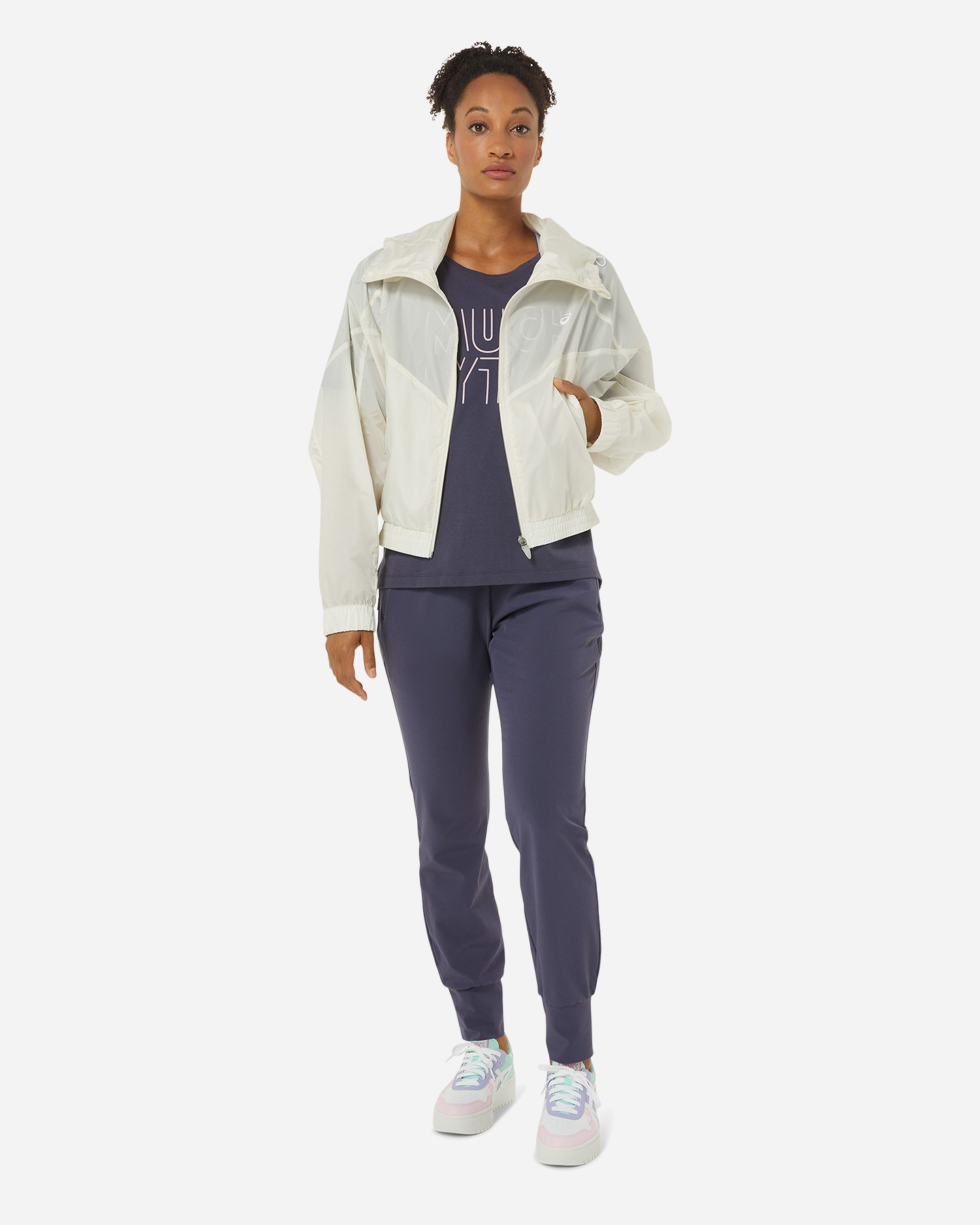 Giacca running ASICS WOVEN W - Bianco - 5 | Cisalfa Sport