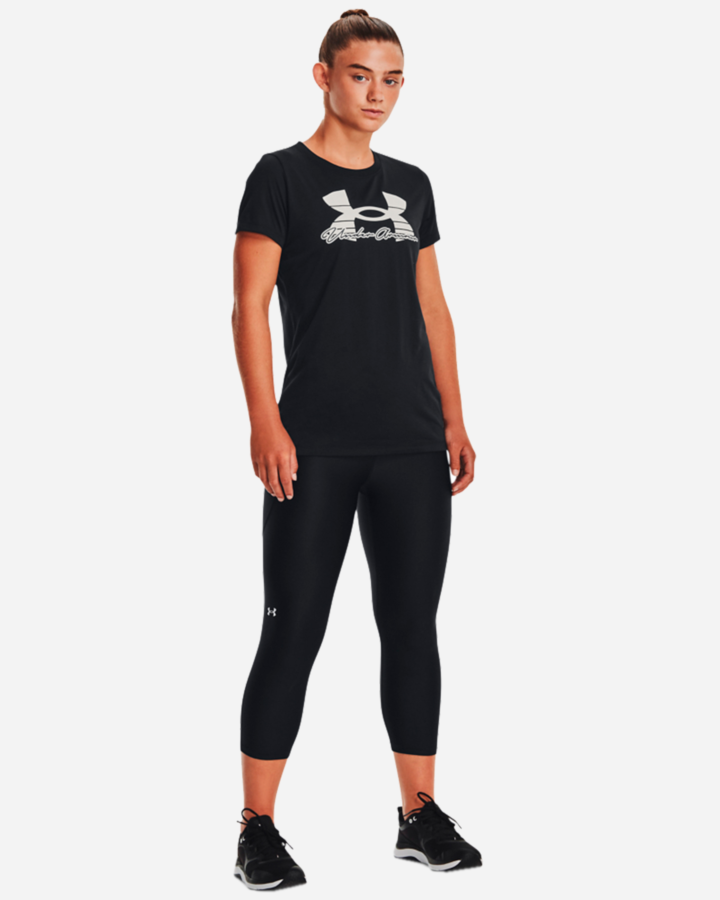 T-shirt training UNDER ARMOUR BIG LOGO W - Nero - 5 | Cisalfa Sport