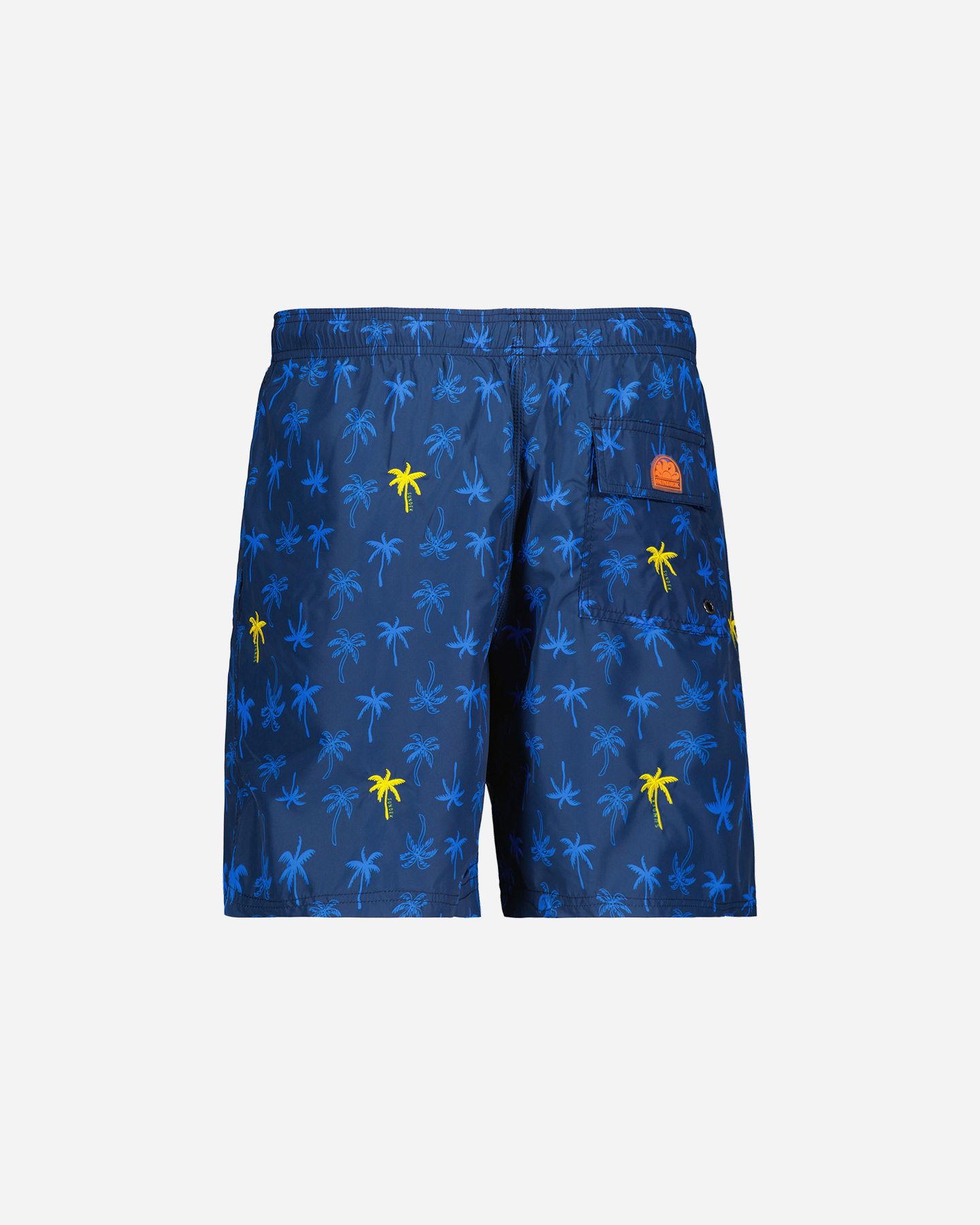 Boxer mare SUNDEK 16'' ELASTIC PRINT PALMS EMBROIDERED M - Blu Navy - 5 | Cisalfa Sport