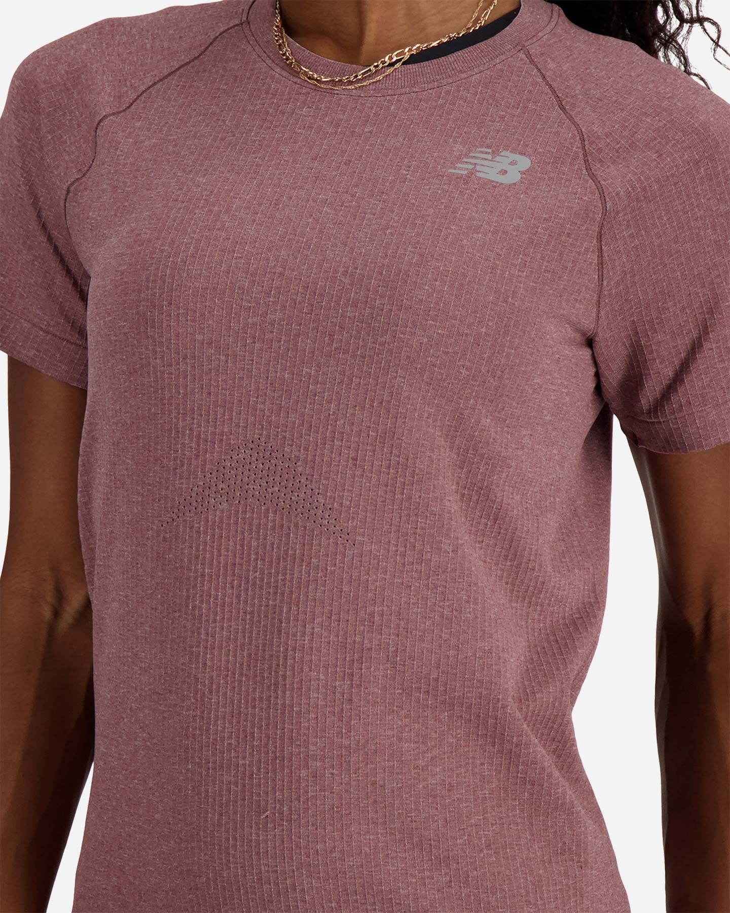 T-shirt running NEW BALANCE SEAMLESS W - Rosa - 5 | Cisalfa Sport