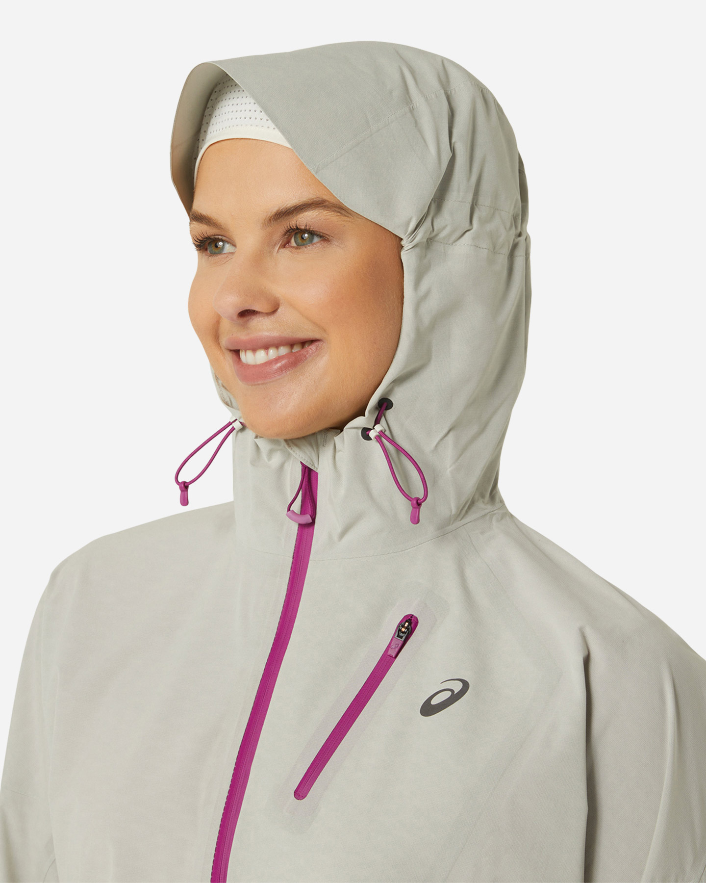 Giacca running ASICS FUJITRAIL WATERPROOF W - Bianco - 4 | Cisalfa Sport