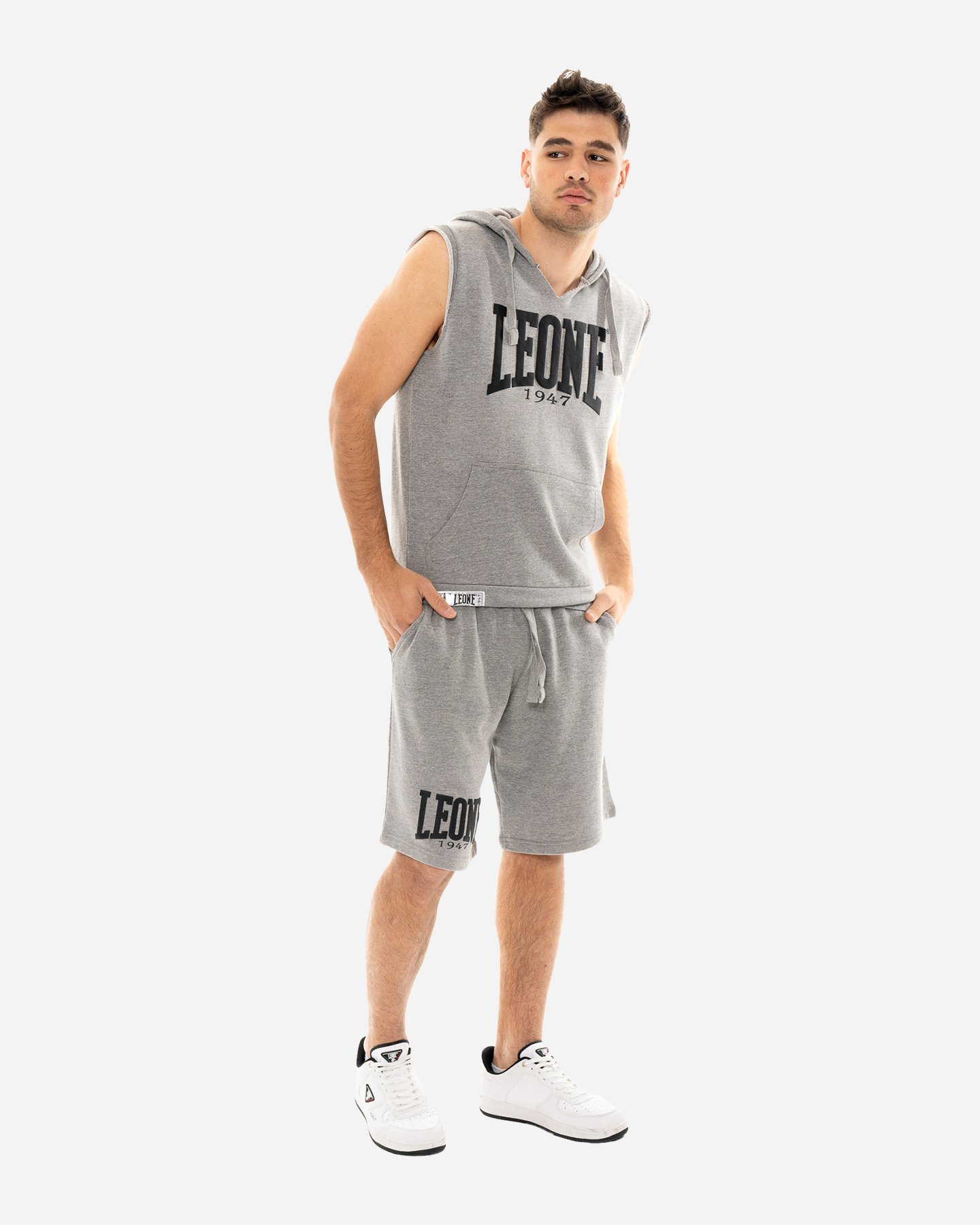 Pantaloncini LEONE BIG LOGO M - Grigio - 3 | Cisalfa Sport