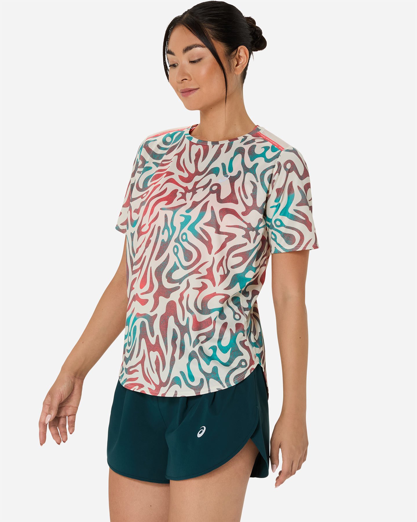 T-shirt running ASICS ROAD ALL OVER PRINT W - Color mix - 1 | Cisalfa Sport