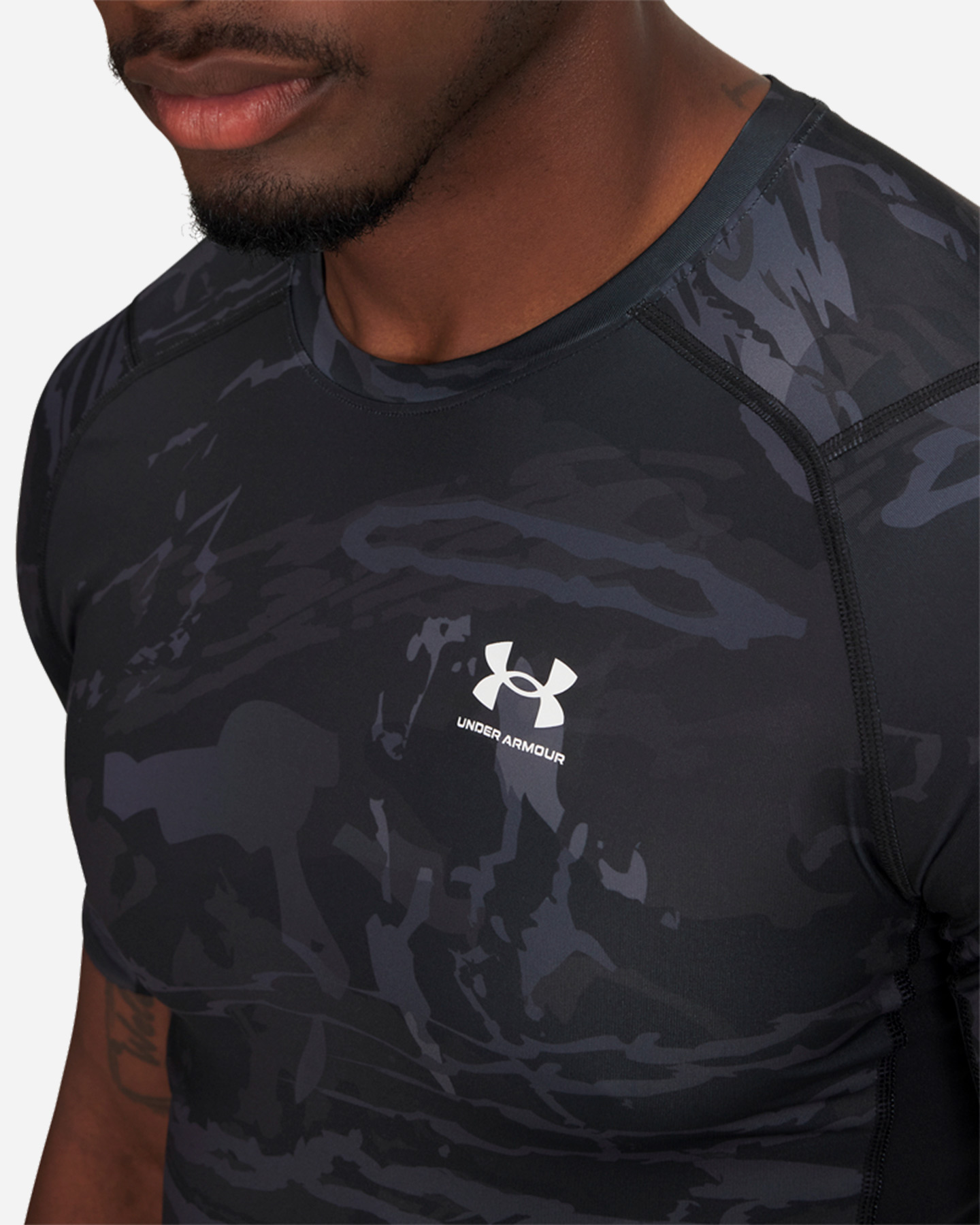 T-shirt training UNDER ARMOUR HEAT GEAR COMP PRINTED M - Nero - 2 | Cisalfa Sport