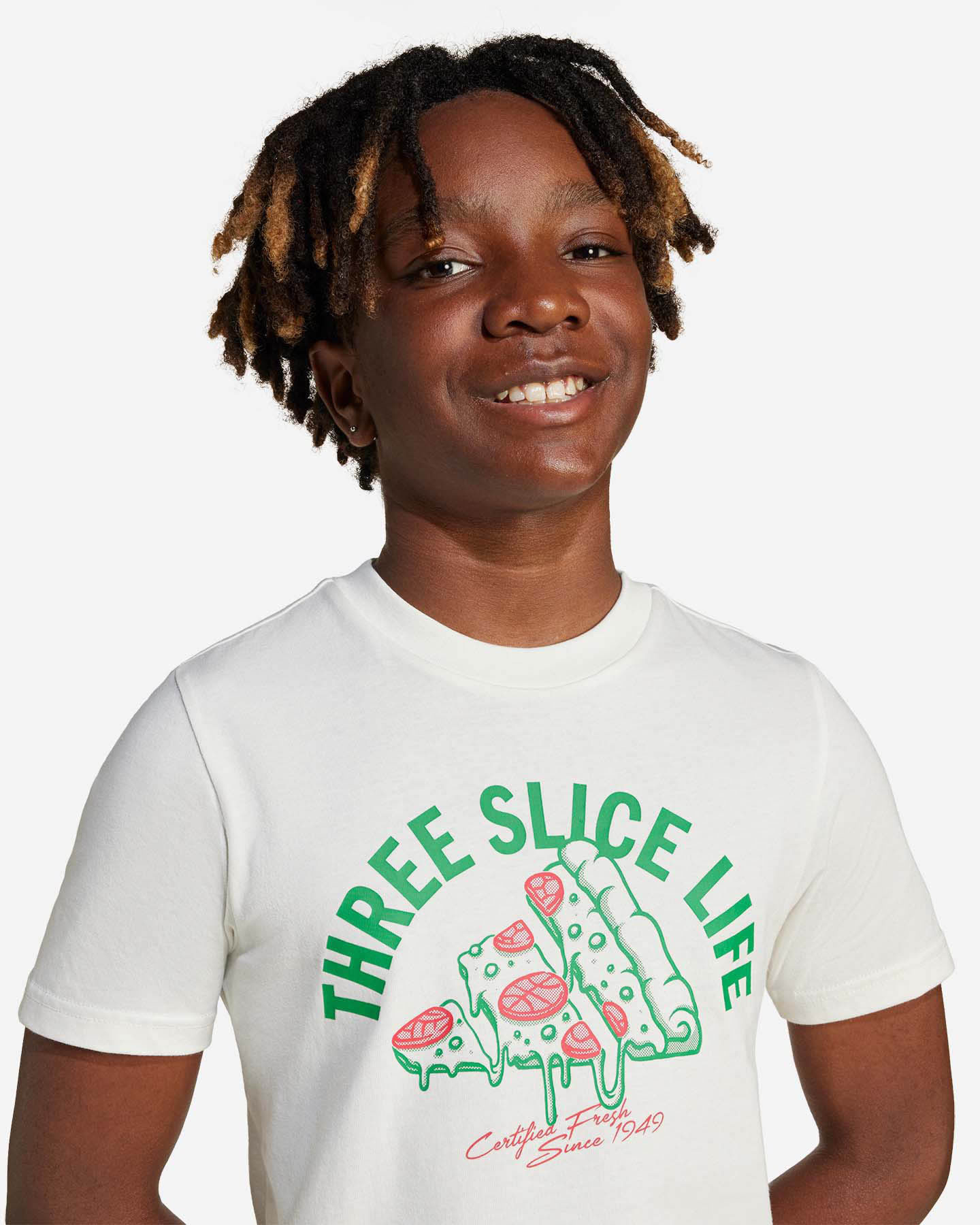 T-shirt ADIDAS PIZZA LOGO JR - Bianco - 3 | Cisalfa Sport