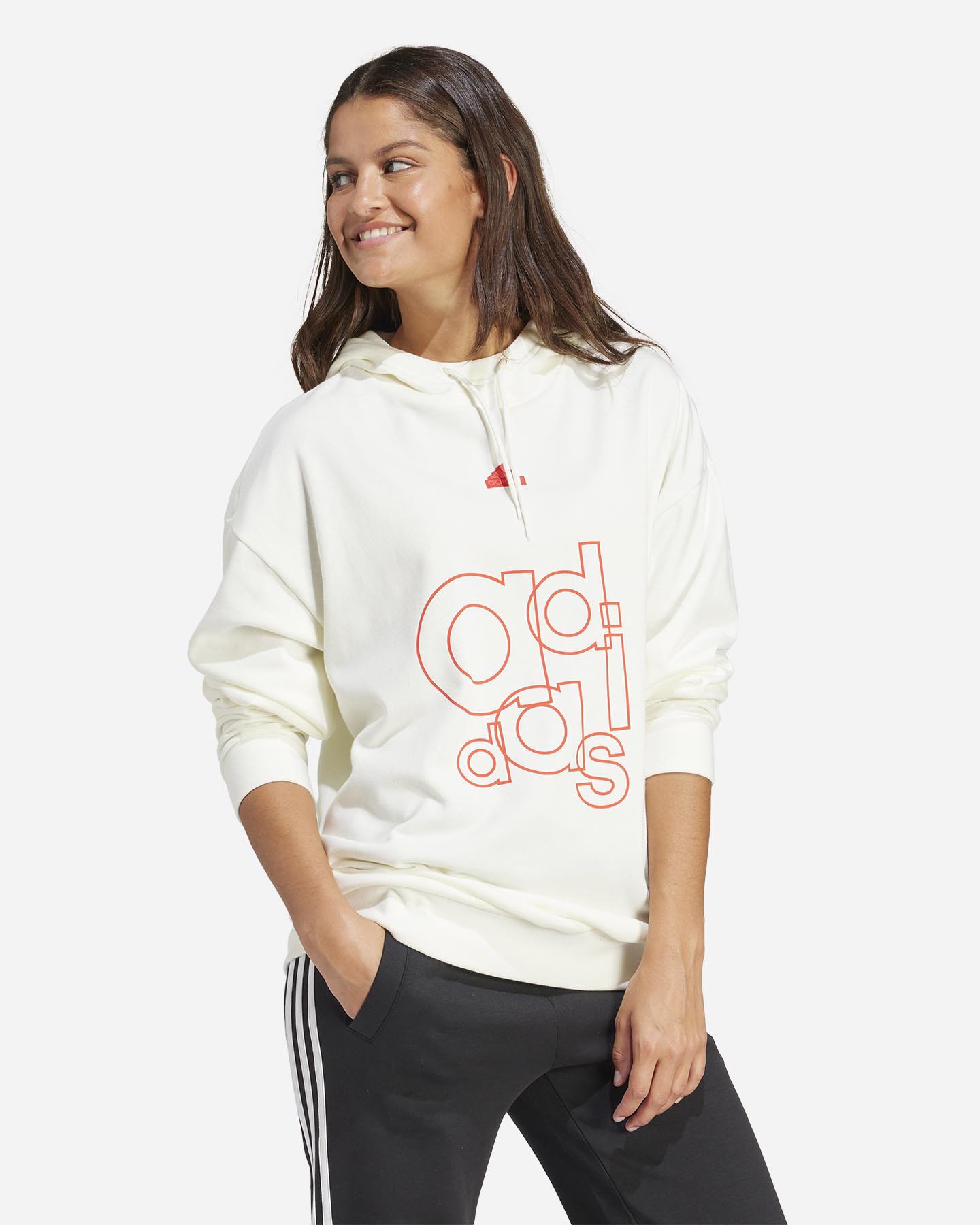 Felpa ADIDAS BIG LOGO W - Bianco - 3 | Cisalfa Sport