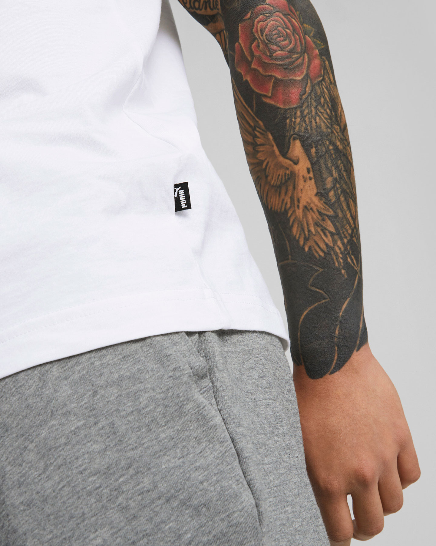 T-shirt PUMA ESSENTIAL LOGO M - Bianco - 5 | Cisalfa Sport