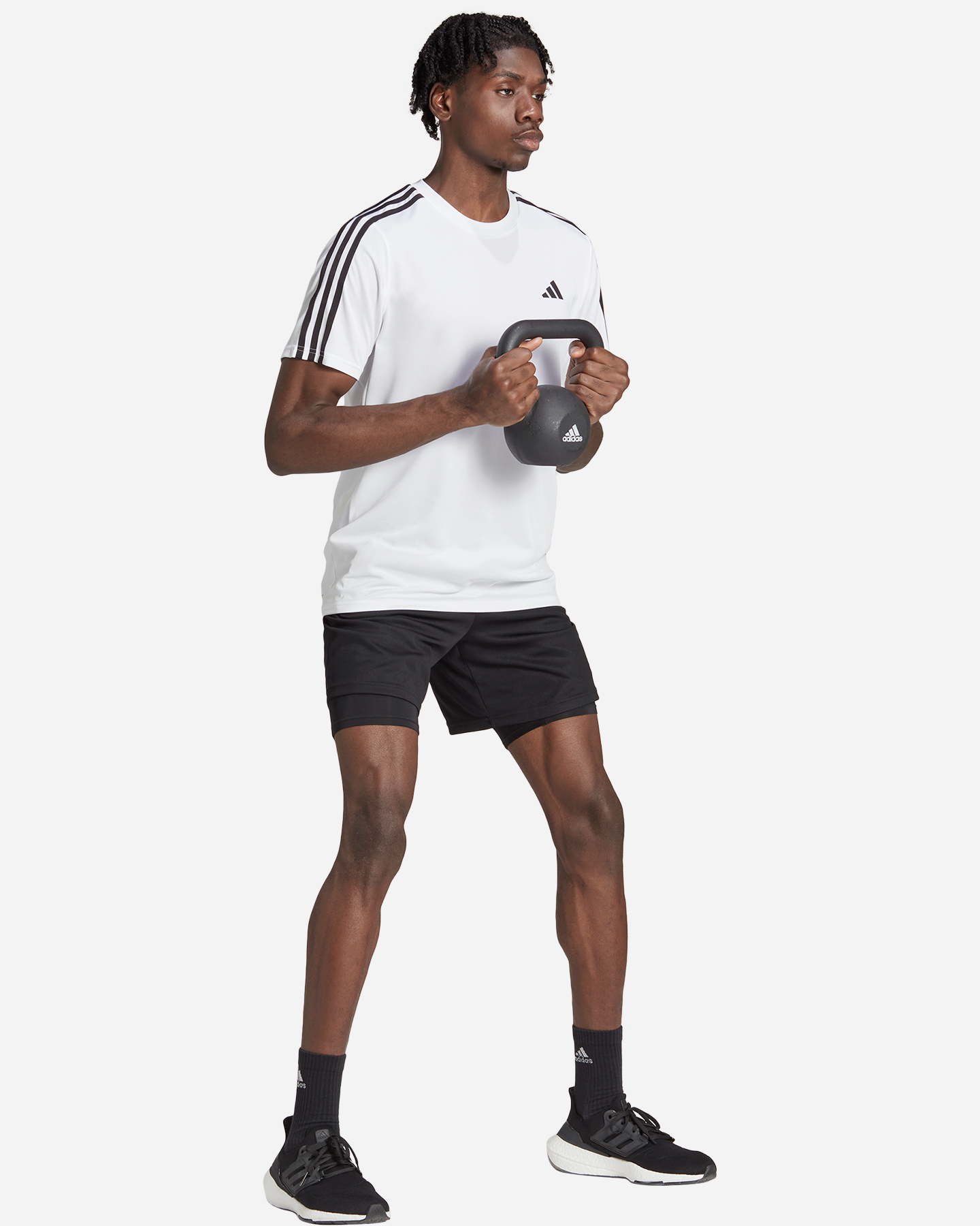 T-shirt training ADIDAS TR-ES 3STRIPES M - Bianco - 3 | Cisalfa Sport