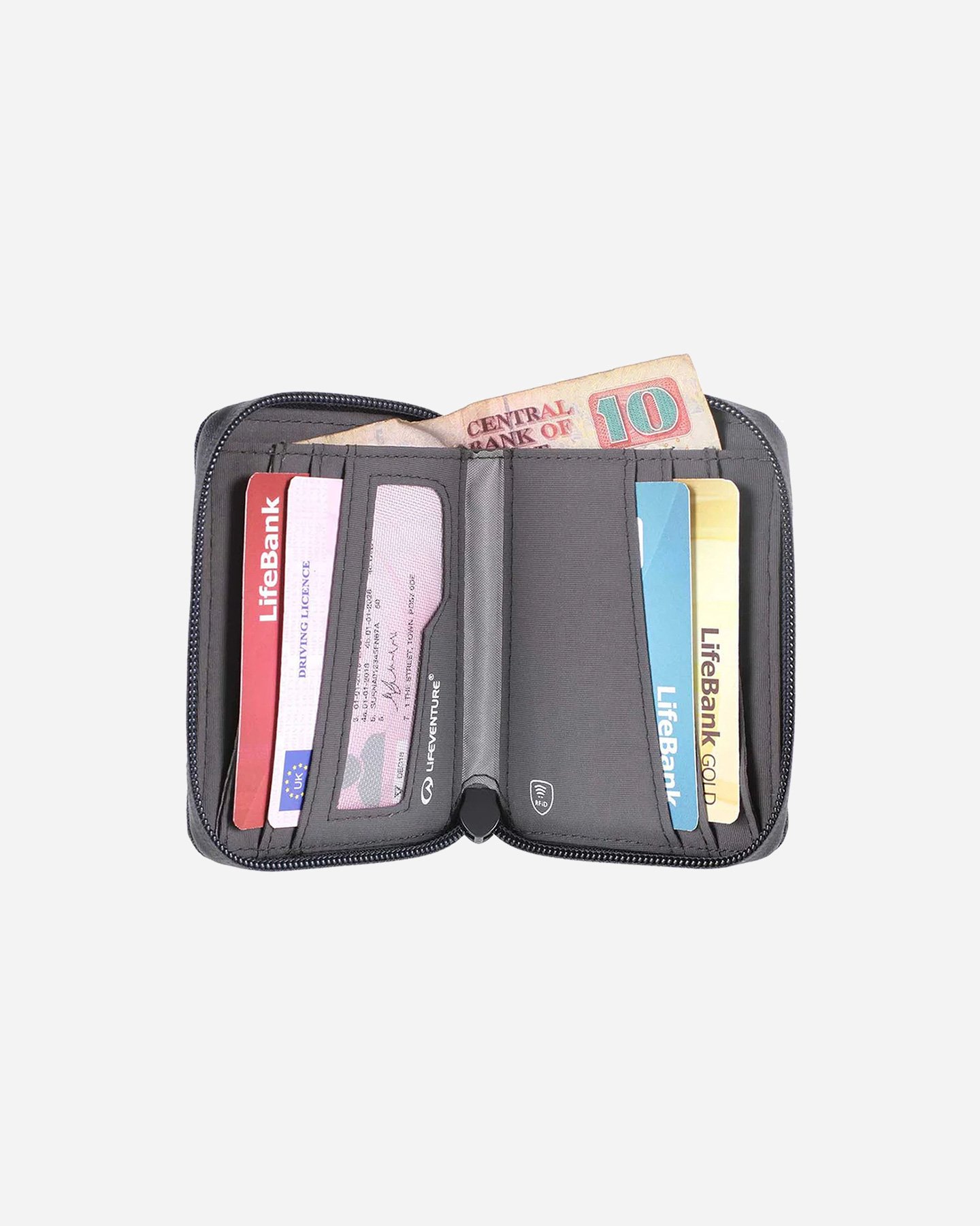 Accessorio zaini LIFEVENTURE RFID BI-FOLD WALLET  - Grigio - 2 | Cisalfa Sport