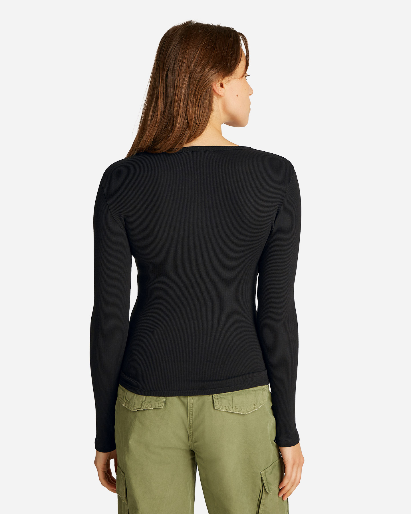 T-shirt TOMMY HILFIGER SLIM BUTTON W - Nero - 3 | Cisalfa Sport