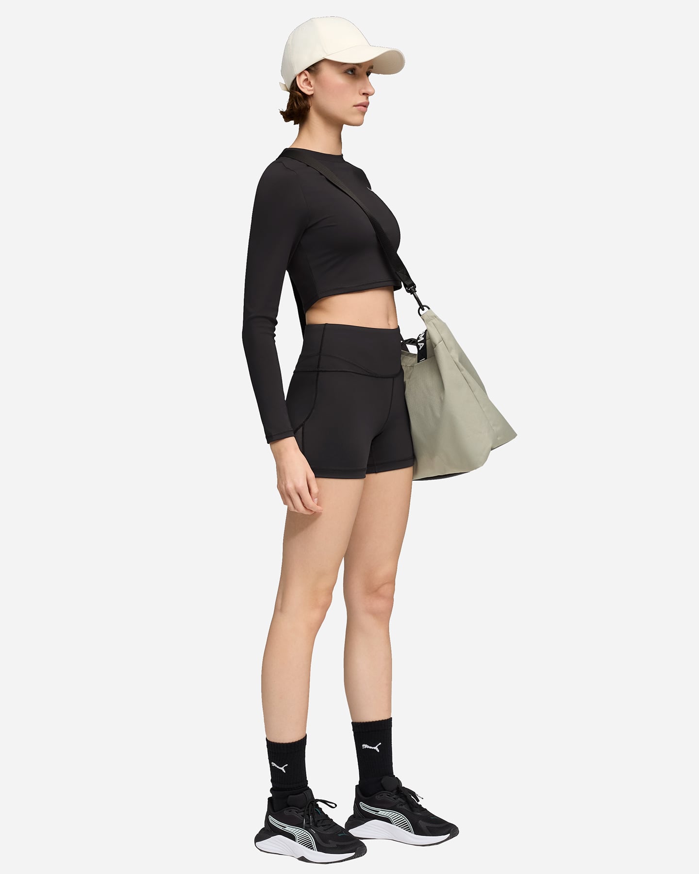 T-shirt training PUMA CROP PWRSHAPE W - Nero - 4 | Cisalfa Sport