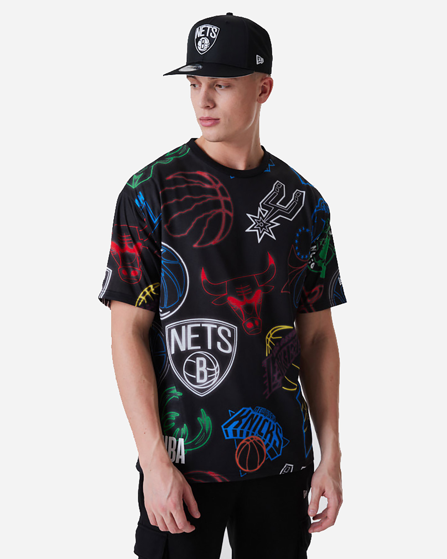 T-shirt NEW ERA NBA AOP NEON M - 0 | Cisalfa Sport