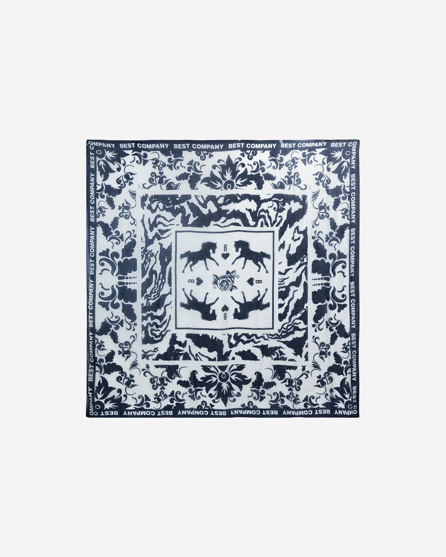 Pashmina BEST COMPANY HORSES AND FLOWERS W - Color mix - 1 | Cisalfa Sport