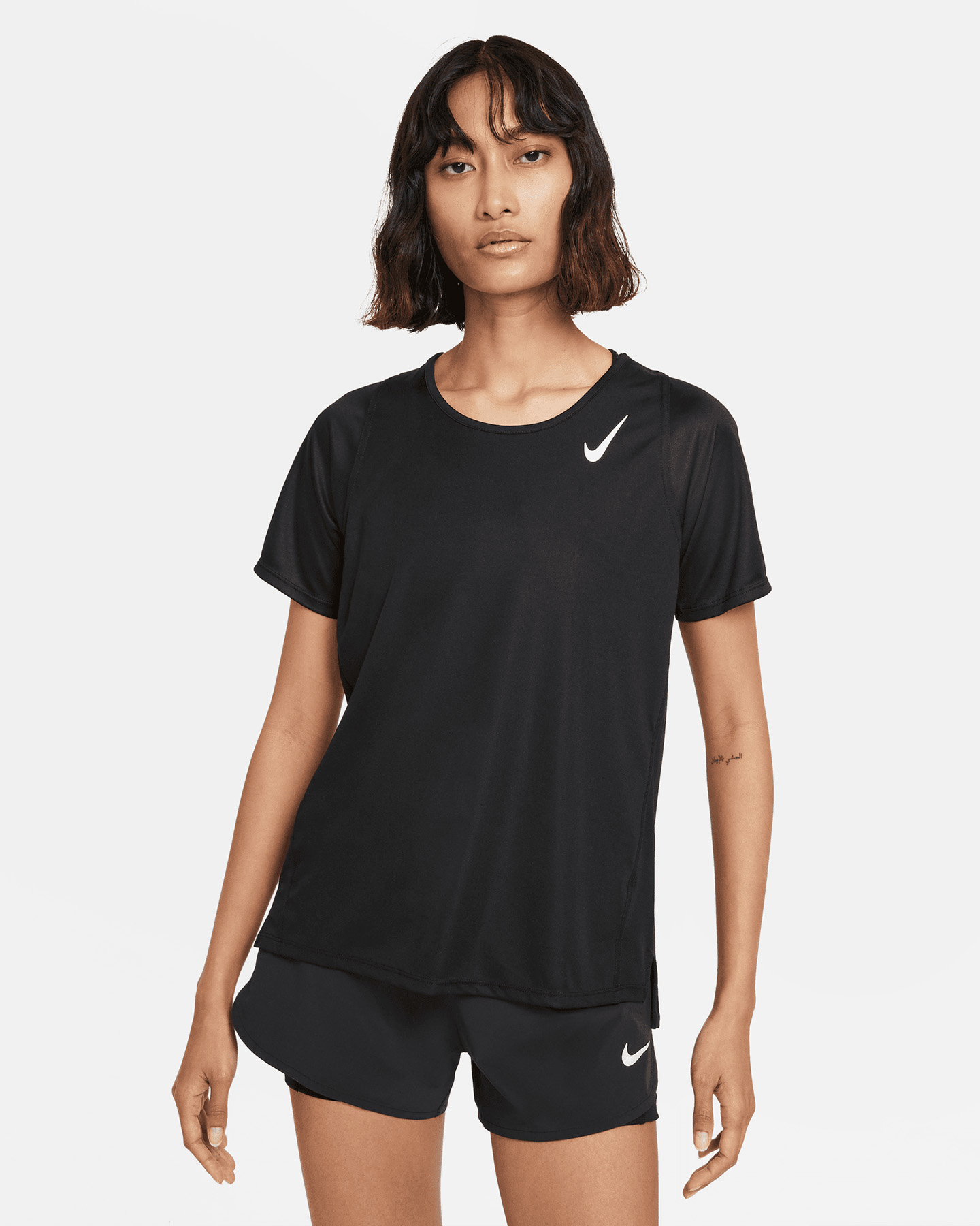 T-shirt running NIKE DRI-FIT RACE W - Nero - 0 | Cisalfa Sport