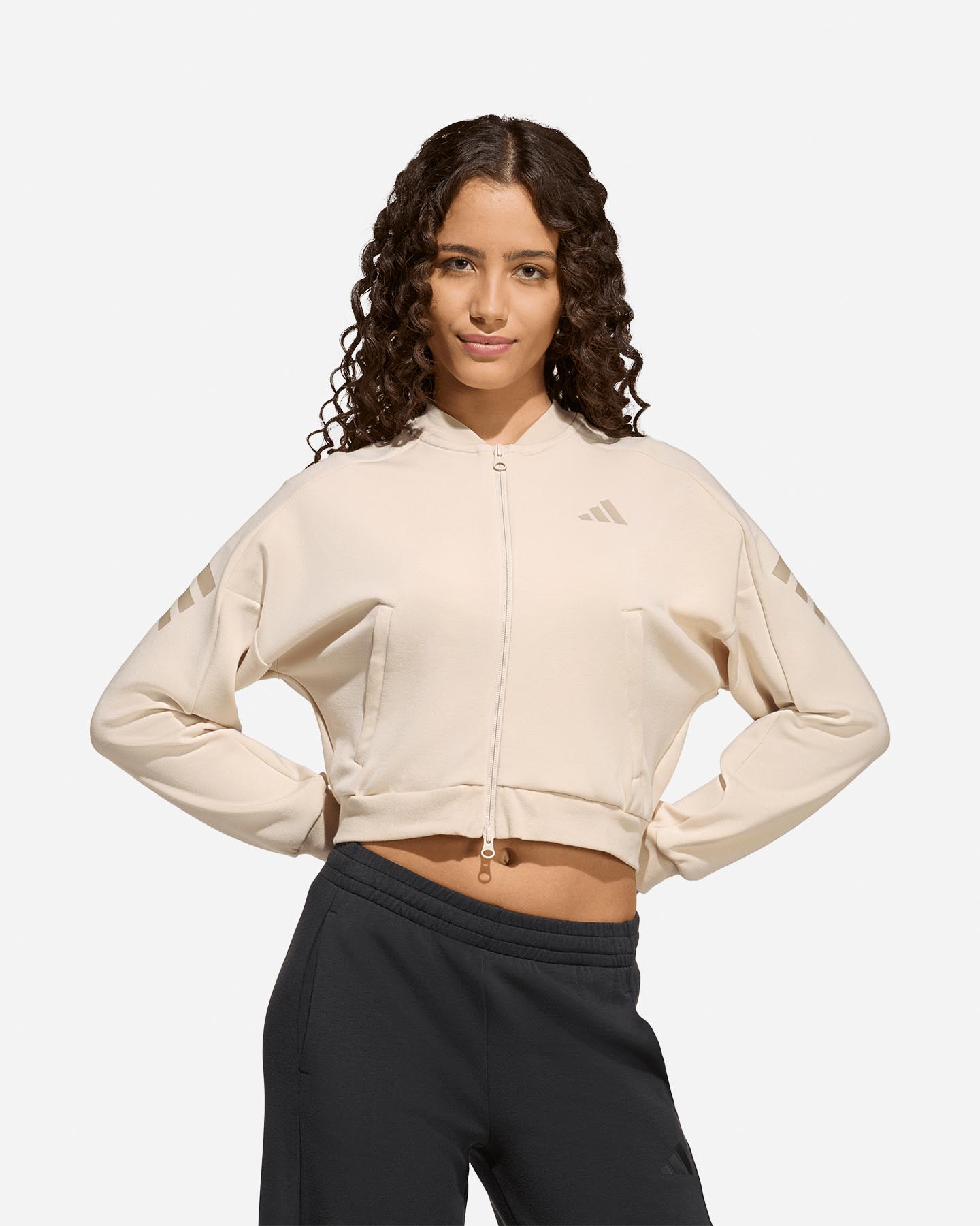 Felpa ADIDAS FUTURE ICONS 3STRIPES JR - Beige - 1 | Cisalfa Sport