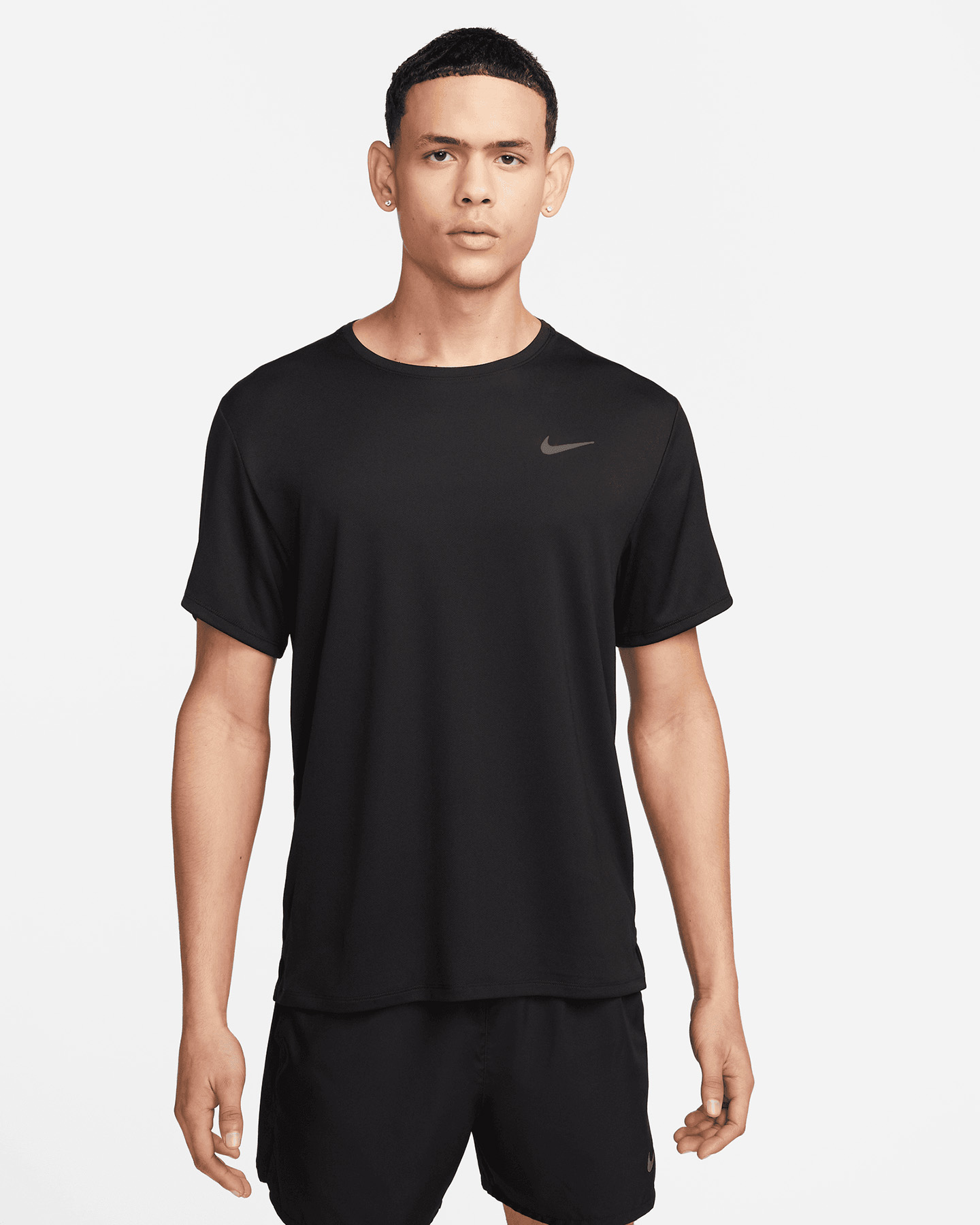 T-shirt running NIKE DRI FIT MILER M - Nero - 0 | Cisalfa Sport