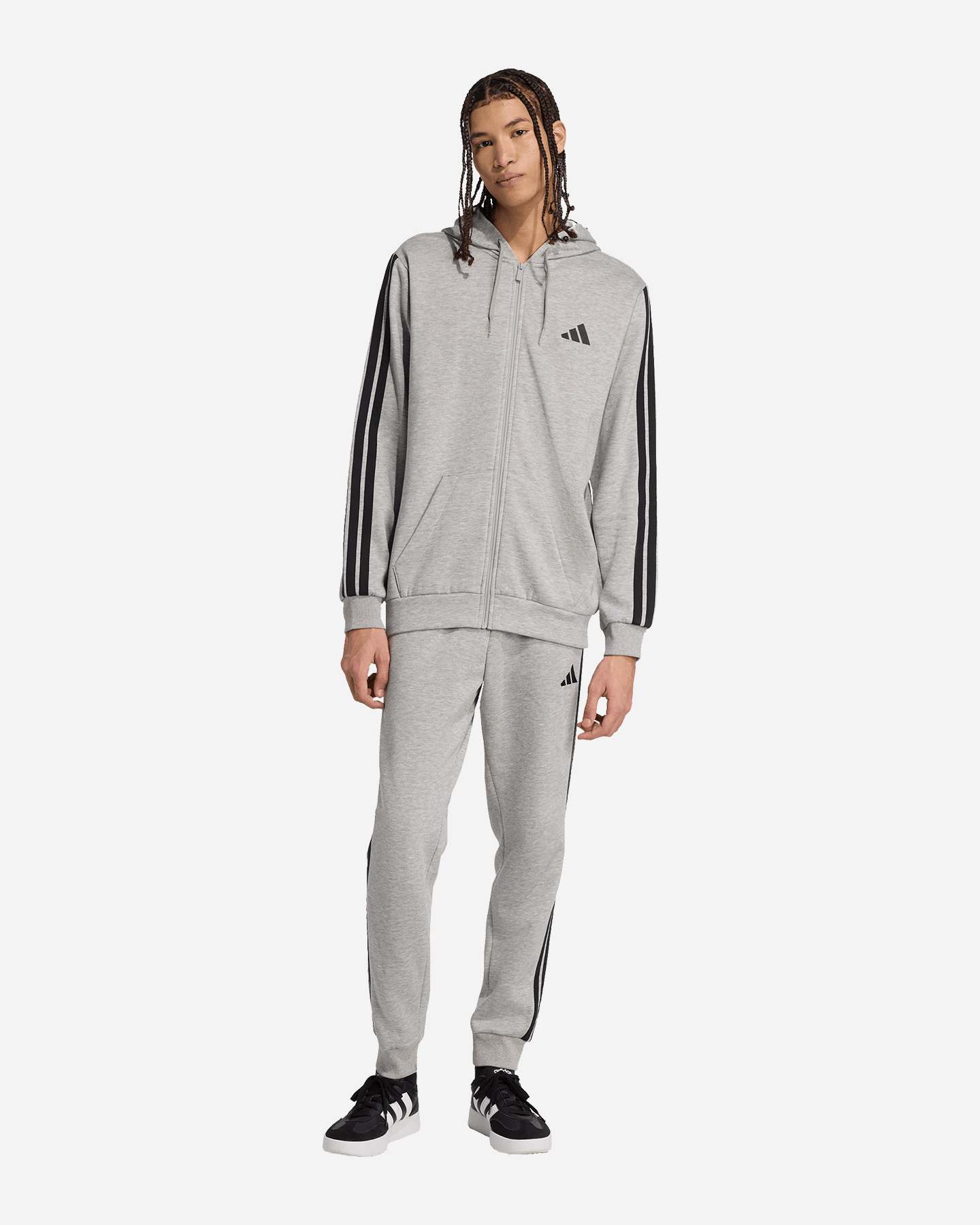 Felpa ADIDAS 3STRIPES ESSENTIALS M - Grigio - 3 | Cisalfa Sport