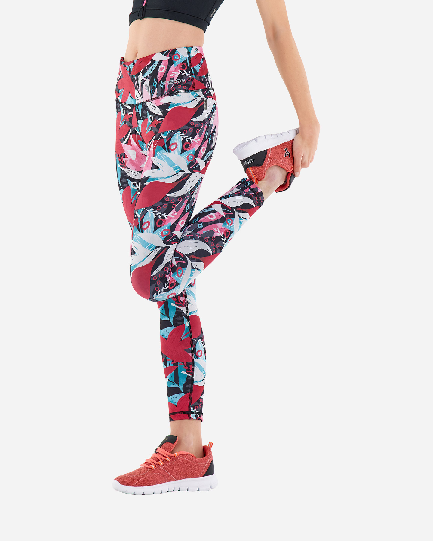 Leggings FREDDY POLY 7/8 ENERGY AOP FLOWERS W - Color mix - 4 | Cisalfa Sport