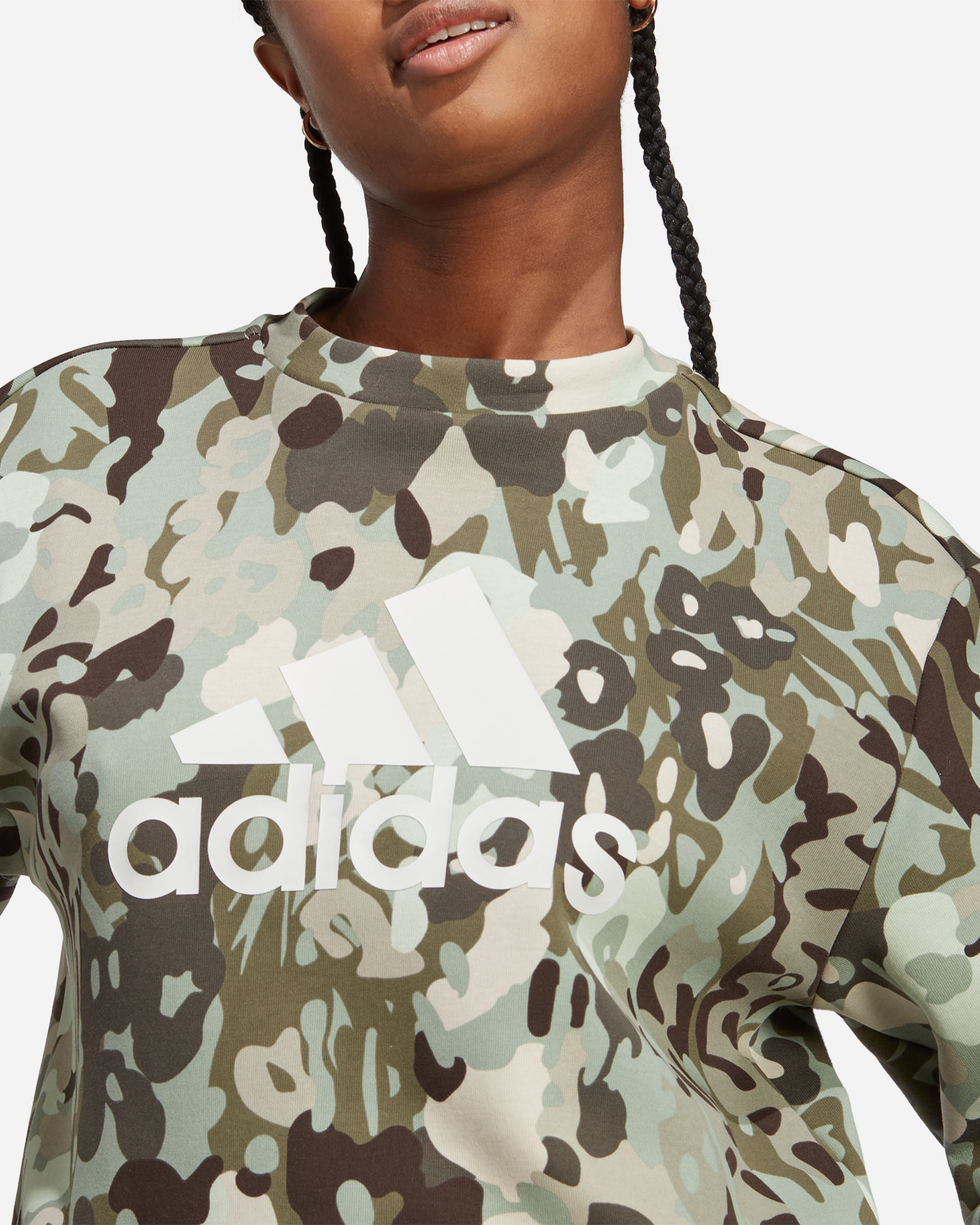 Felpa ADIDAS ALL OVER W - Verde - 4 | Cisalfa Sport